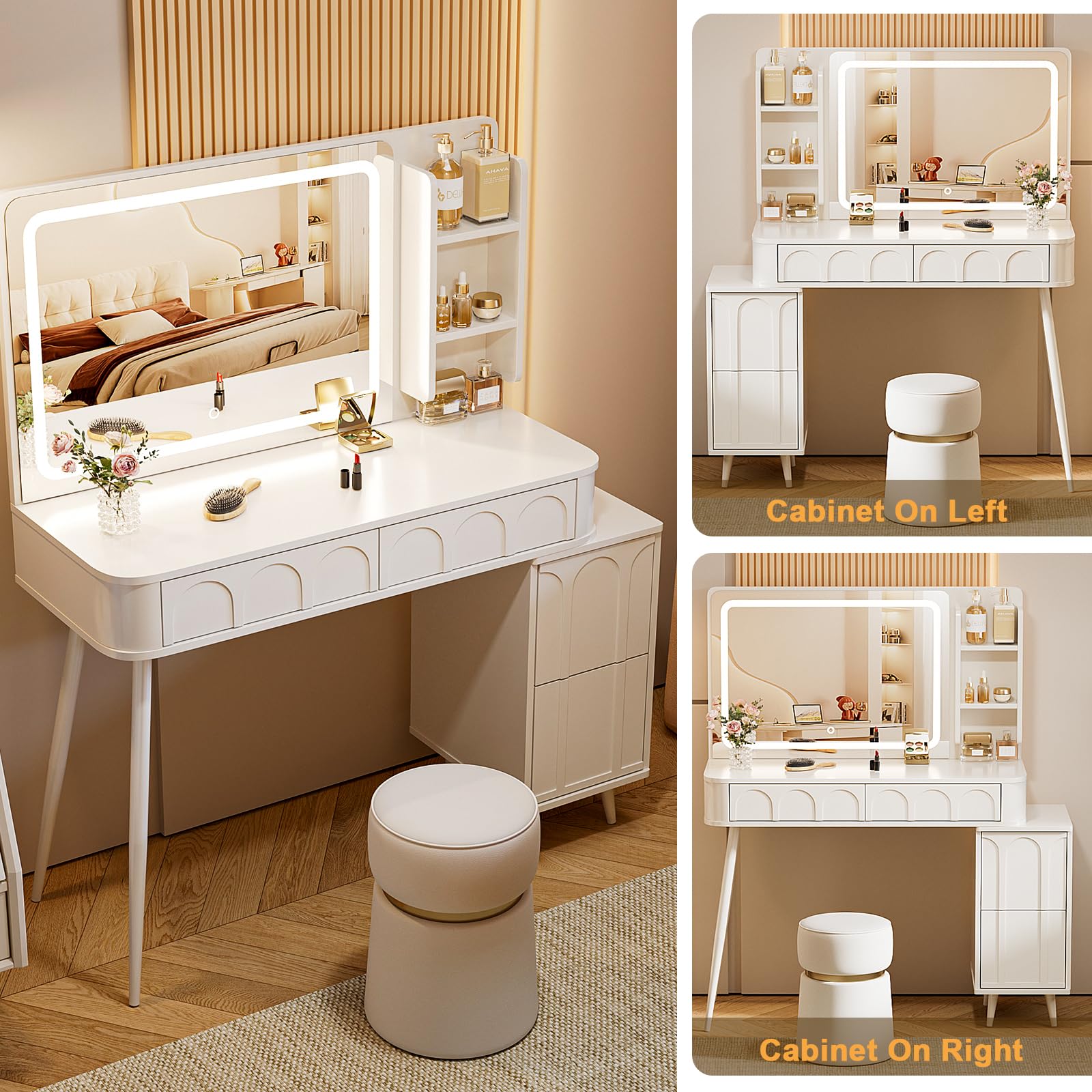 FurniFusion L-SZT Vanity-Stools - View #3