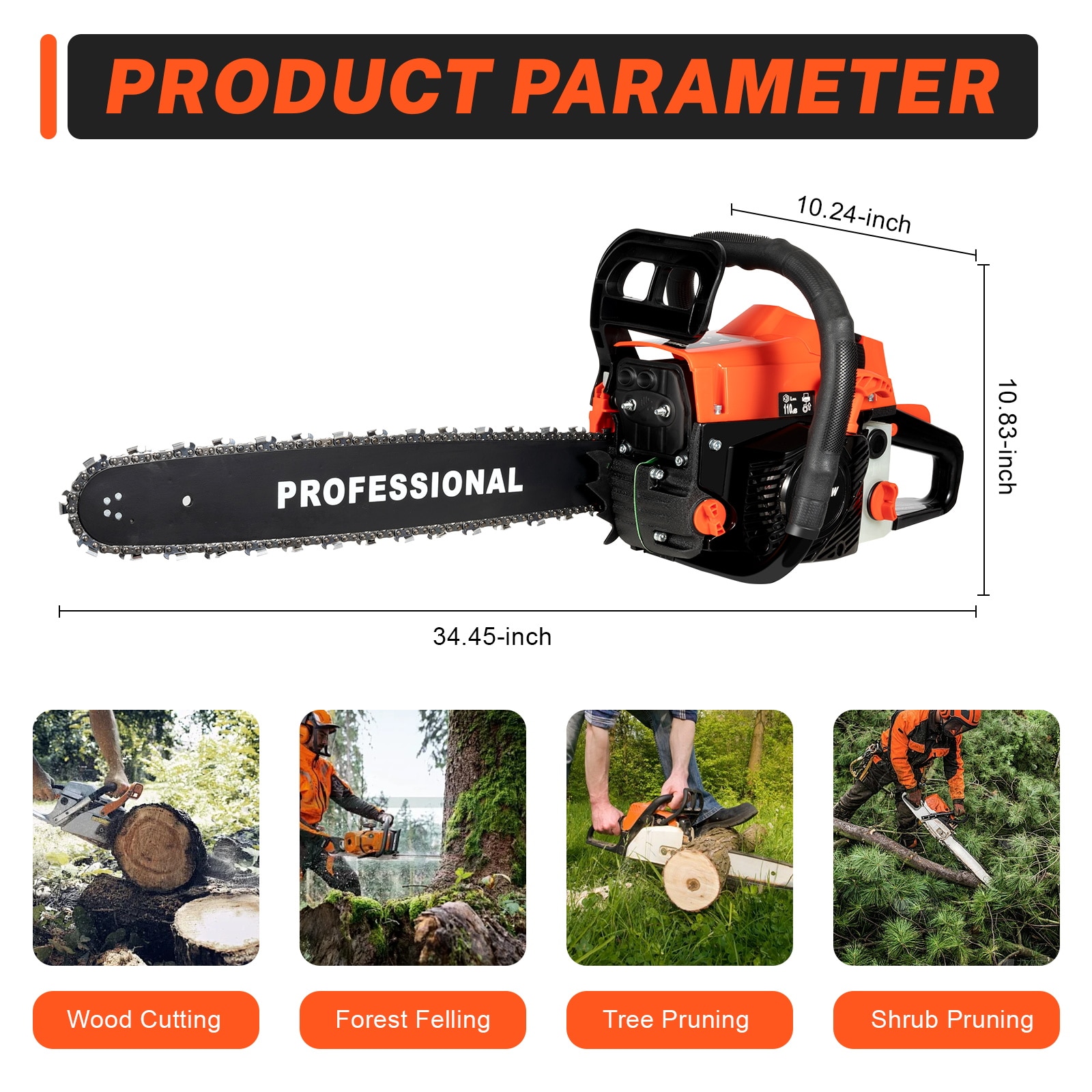 CNCEST OT-ZJGJ-4560 Cordless-Chainsaw - View #4
