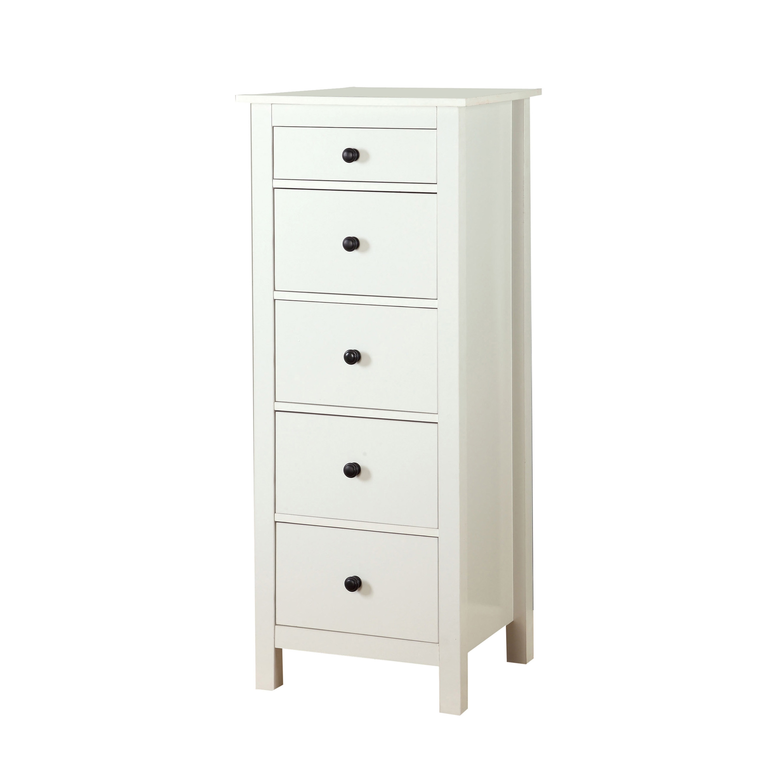 Furniture of America Lushton White 5 Drawer Lingerie Chest in the