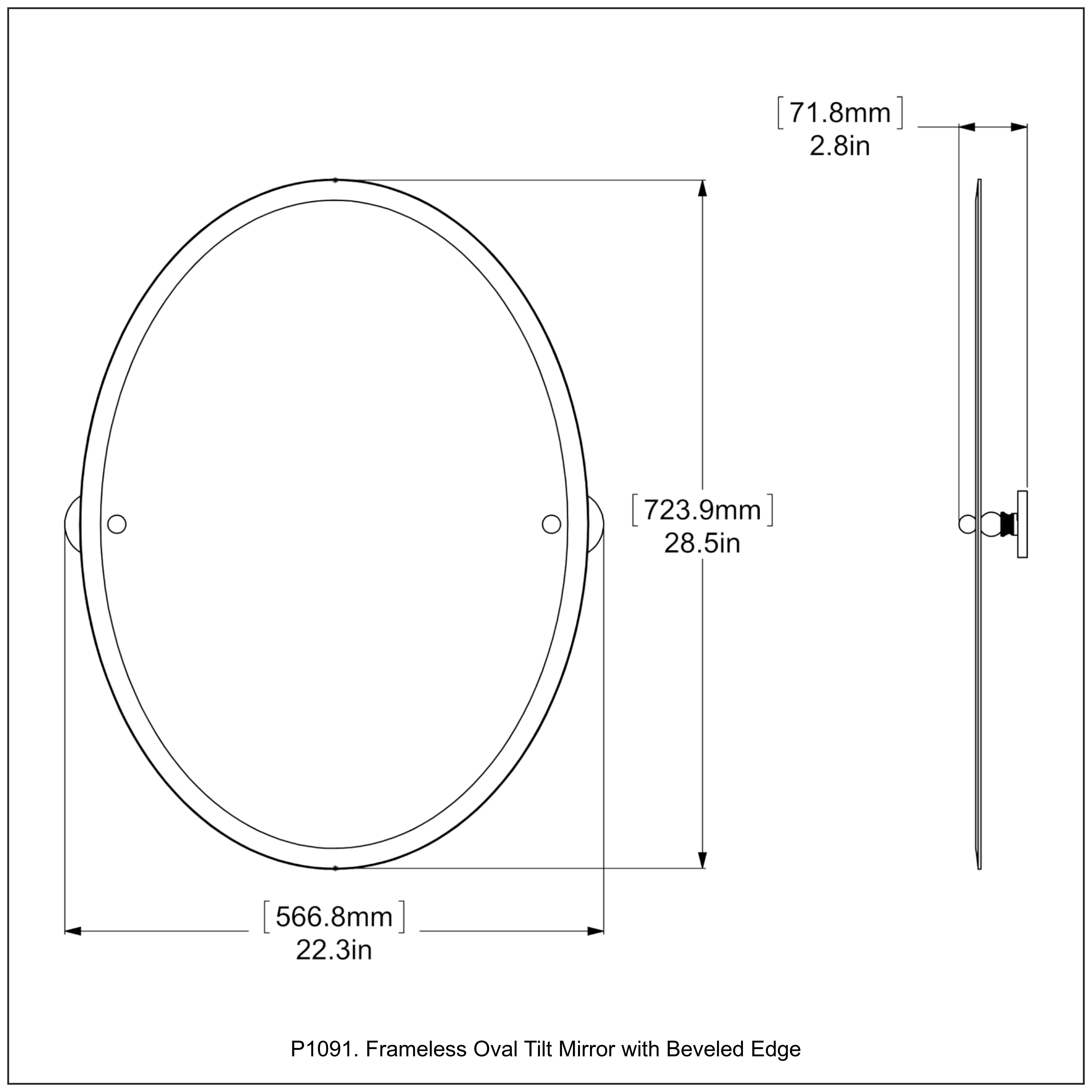 Allied Brass P1091-SCH Framed-Bath-Mirrors - View #3