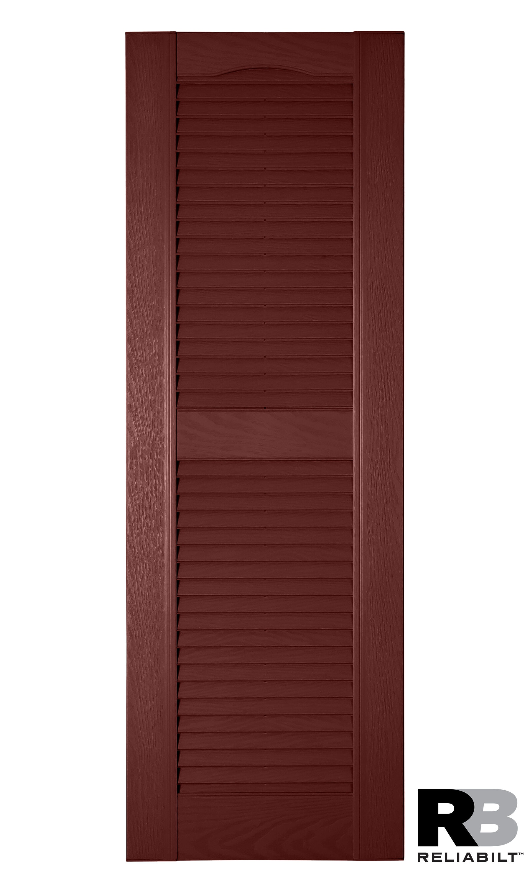 RELIABILT LVRCT1669613 16.25-in W x 69-in H Cranberry Louvered Polypropylene Exterior Shutters ( 2 -Pack )