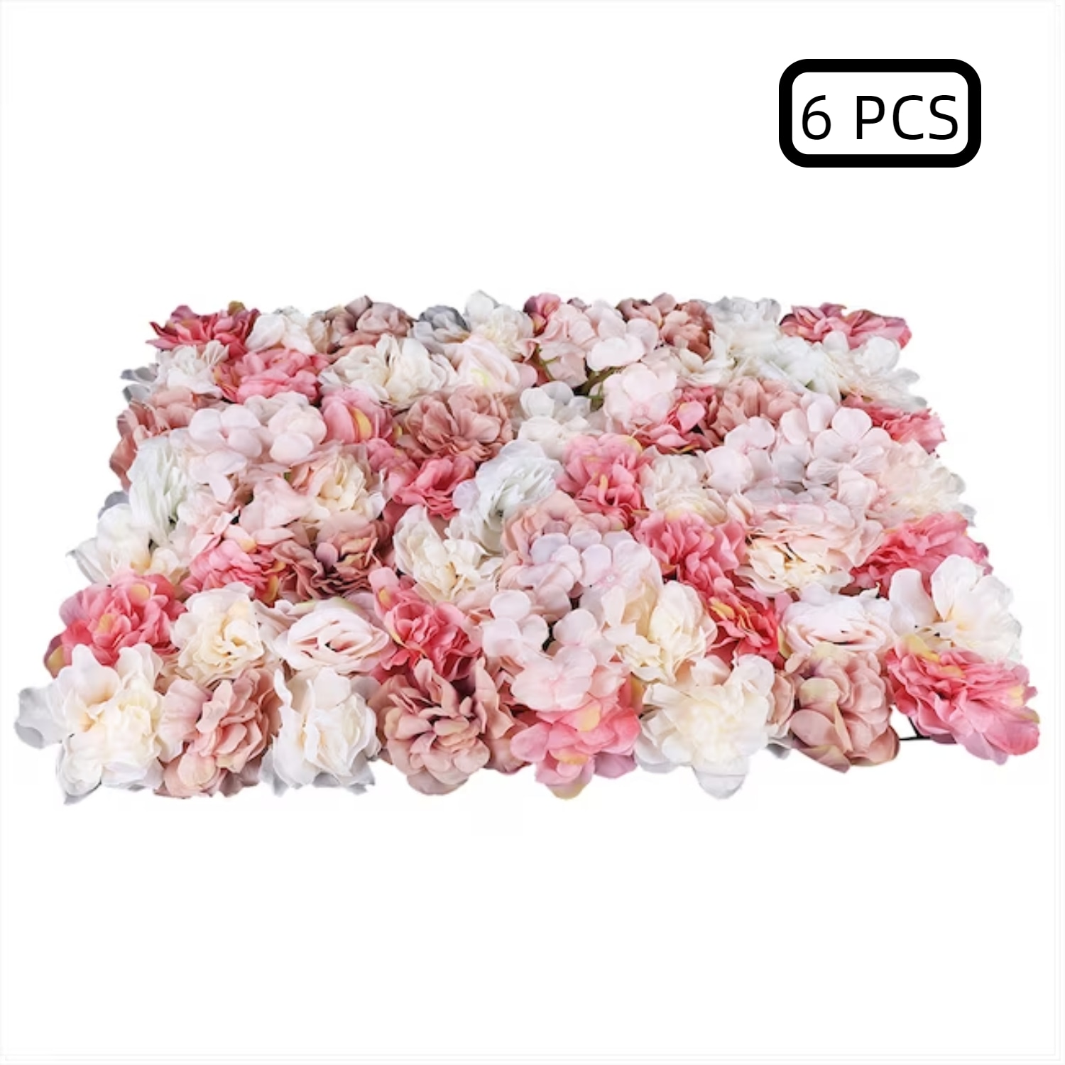 CNCEST OT-ZJGJ-5292 23.62-Inches W x 15.74-Inches H 6 pcs Silk Flower Panels For Wedding Rose Garden Trellis