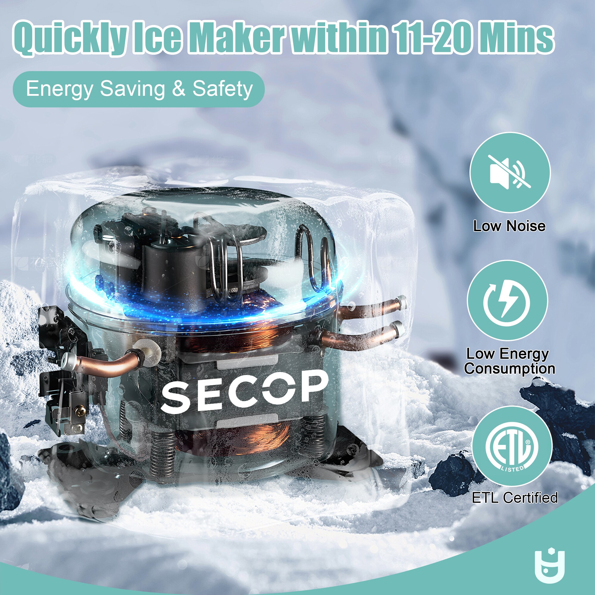 Euhomy CIM003-350LBS-E-LSSC Ice-Makers - View #13