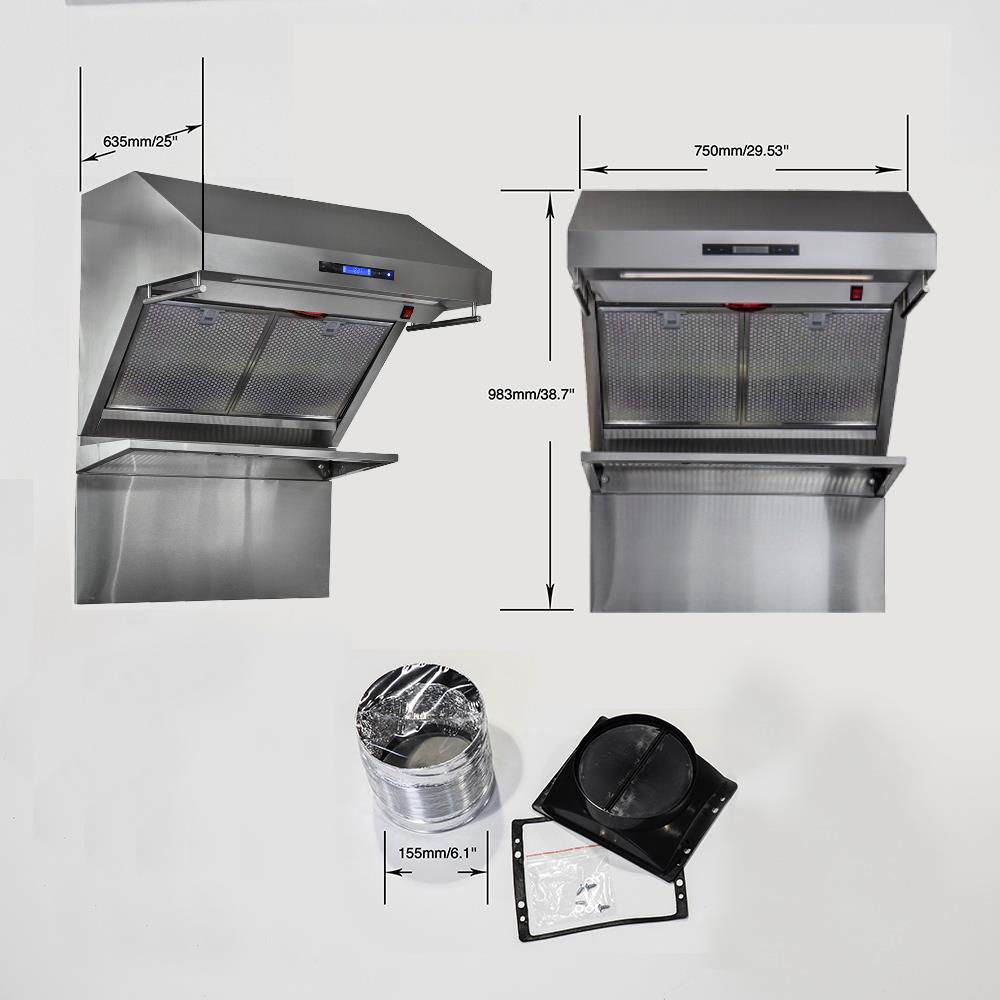 FORNO FRHWM5029-30HB Wall-Mounted-Range-Hoods - View #5