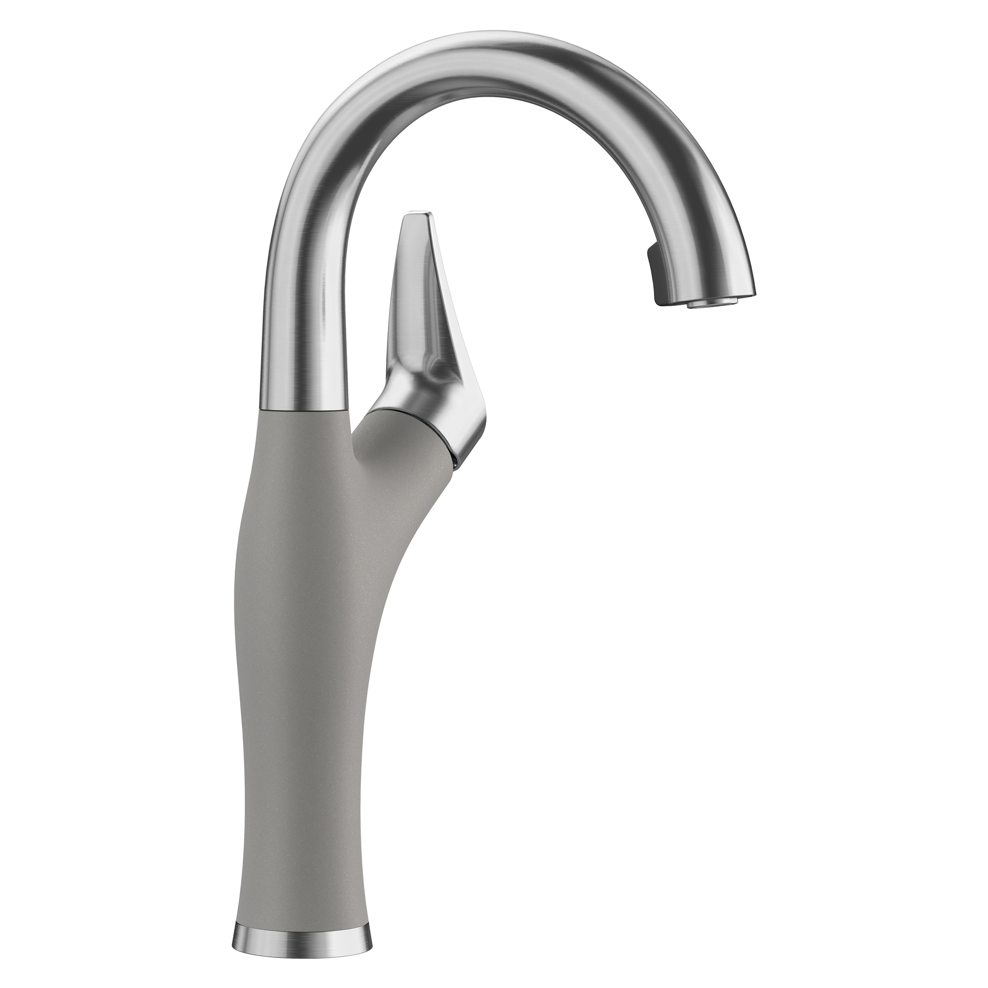BLANCO 526383 Artona Pvd Steel/Metallic Gray Single Handle Deck-mount Bar and Prep Kitchen Faucet