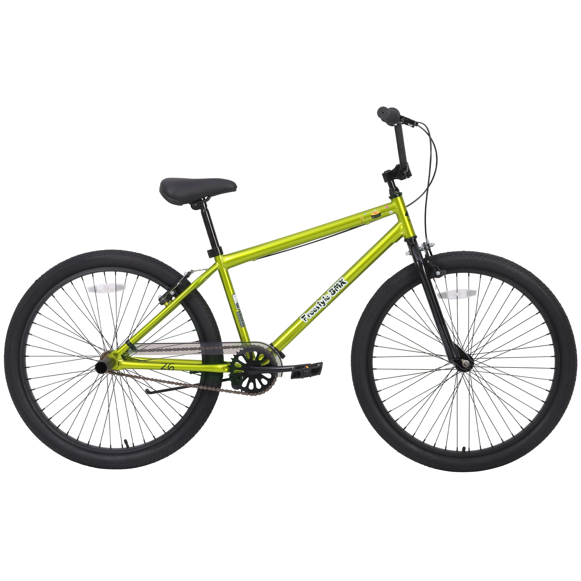 LOVMOR Freestyle Kids Bike Double Disc Brakes 26 Inch Single Speed Childrens Bicycle for Boys Girls Age Over 12 Years #SF-Y-W1019P242112