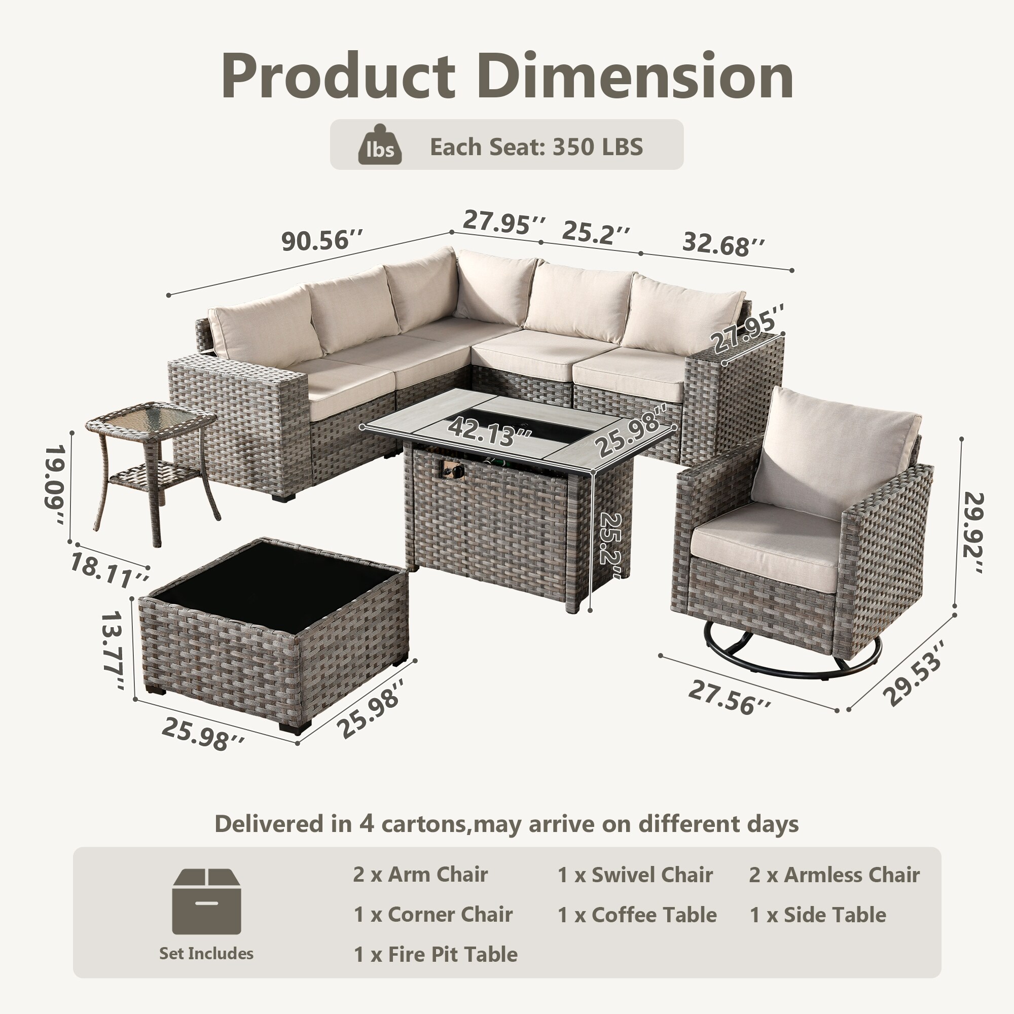 XIZZI XIBBR604-RC1CFP Patio-Conversation-Sets - View #13