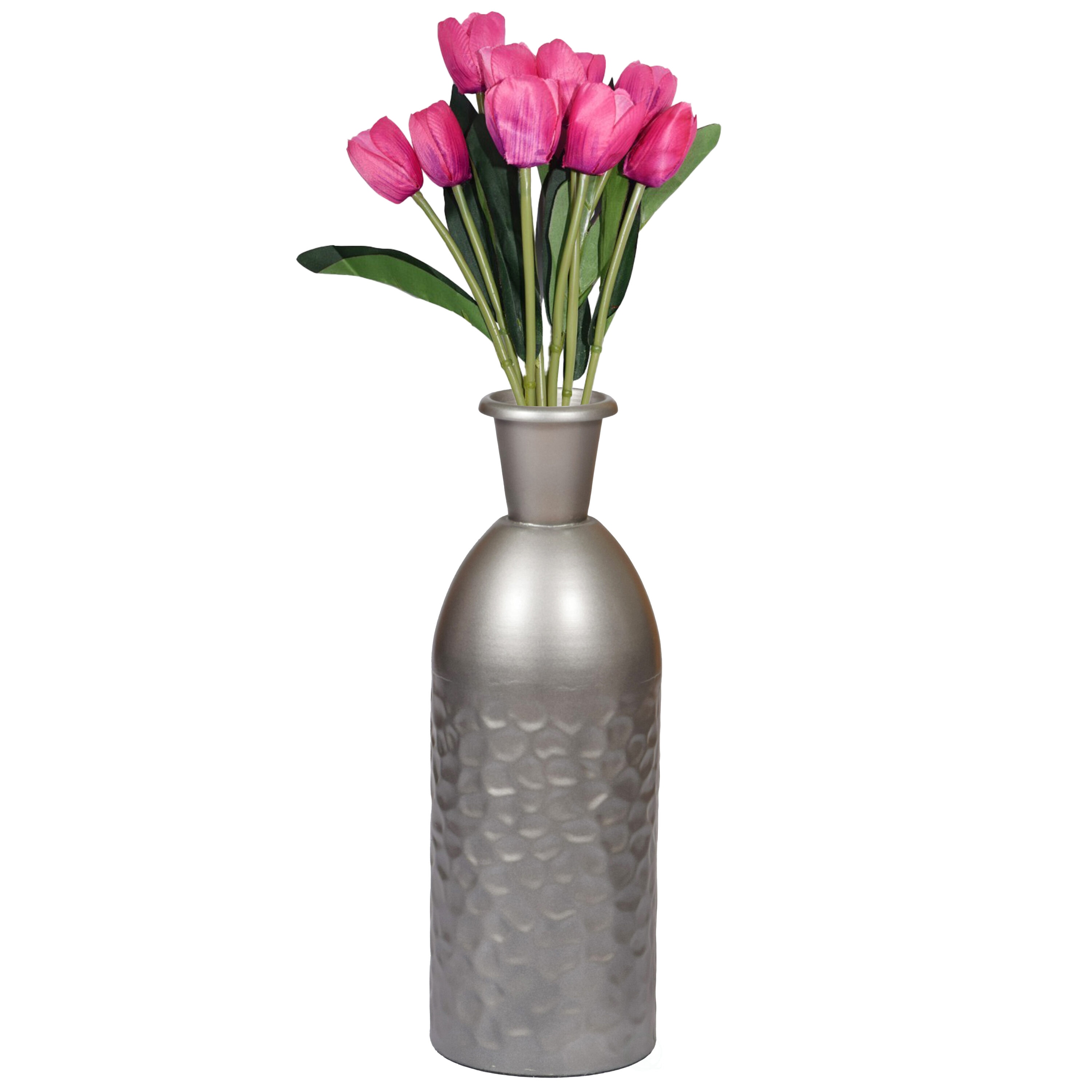 Uniquewise QI004129.S Off-white Iron Modern Vase