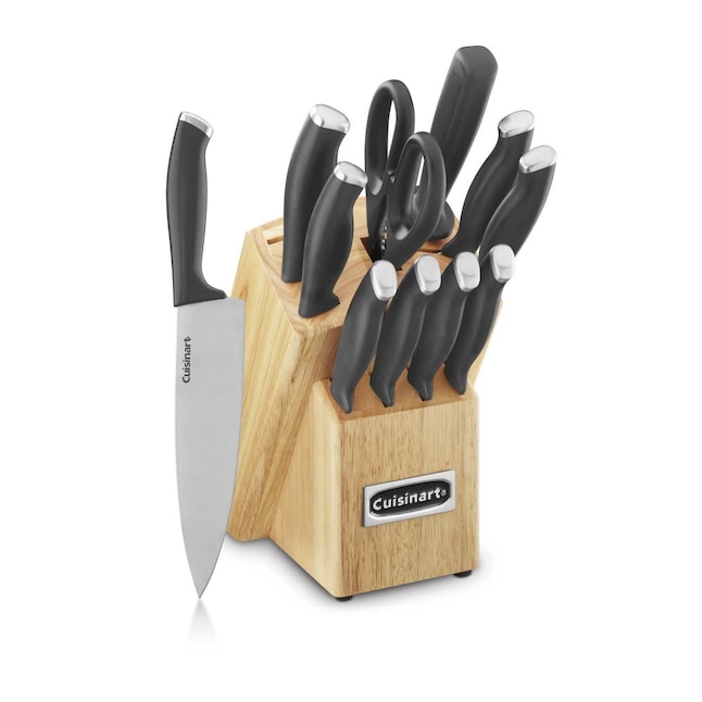 Cuisinart Classic Collection 12-Piece Cutlery Block Set - Black, High-Carbon Stainless Steel Blades