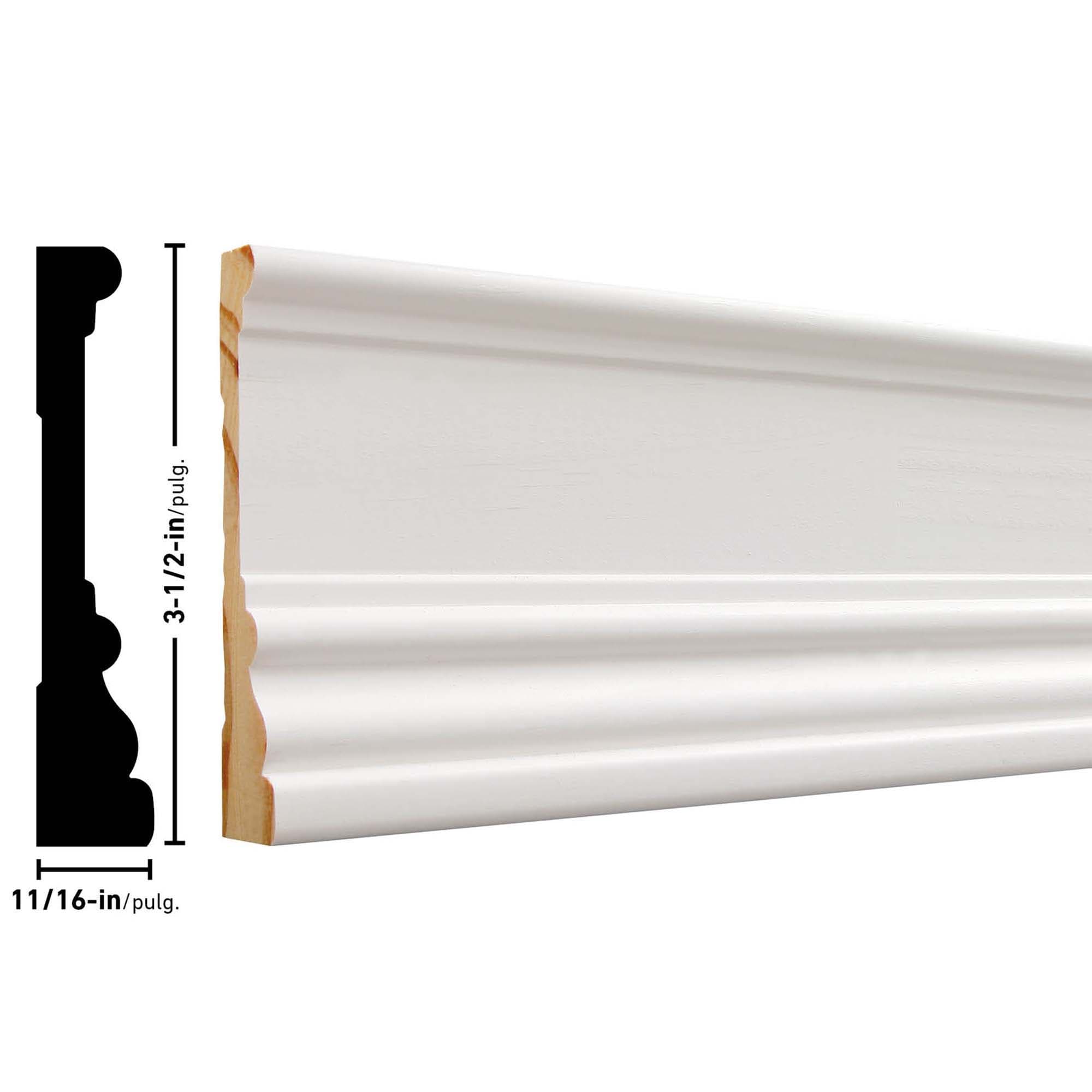 RELIABILT 11/16-in x 3-1/2-in x 10-ft Primed P 450 Casing in the Window ...