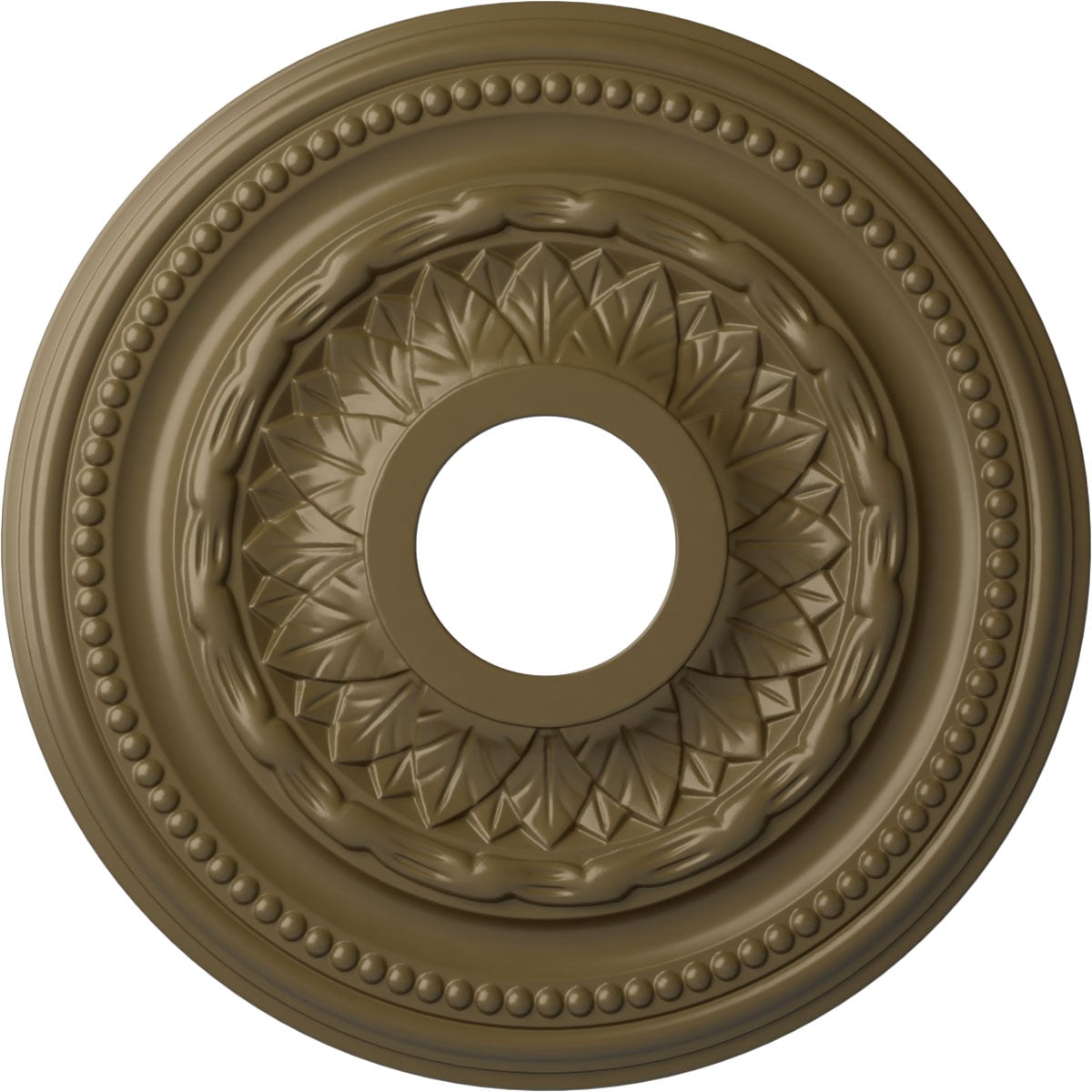 Ekena Millwork CM15GAMMF Galway 15.75-in W x 15.75-in L Painted Mississippi Mud Polyurethane Whole Ceiling Medallion