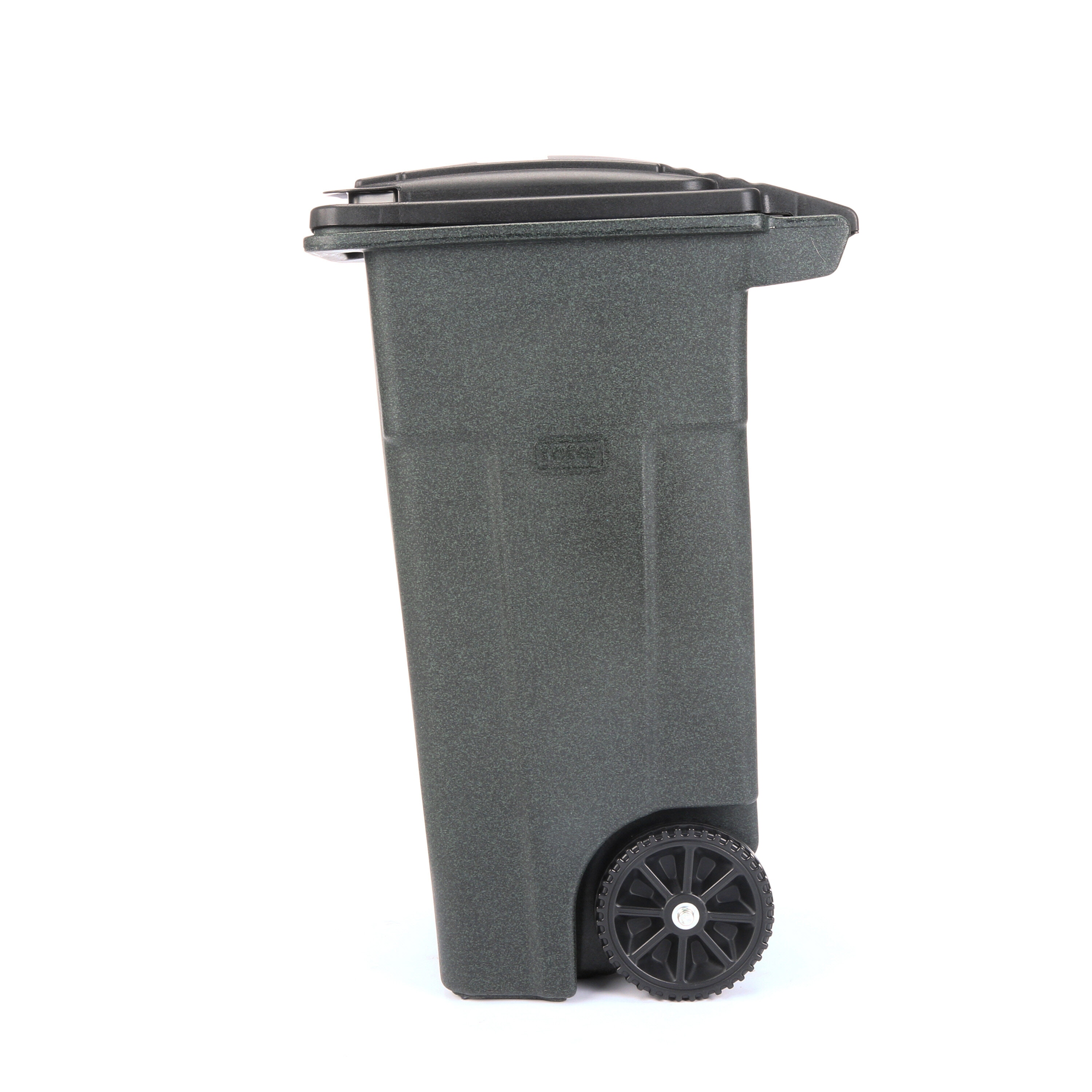 Toter 32-Gallons Greenstone Plastic Wheeled Kitchen Trash Can with Lid  Outdoor at