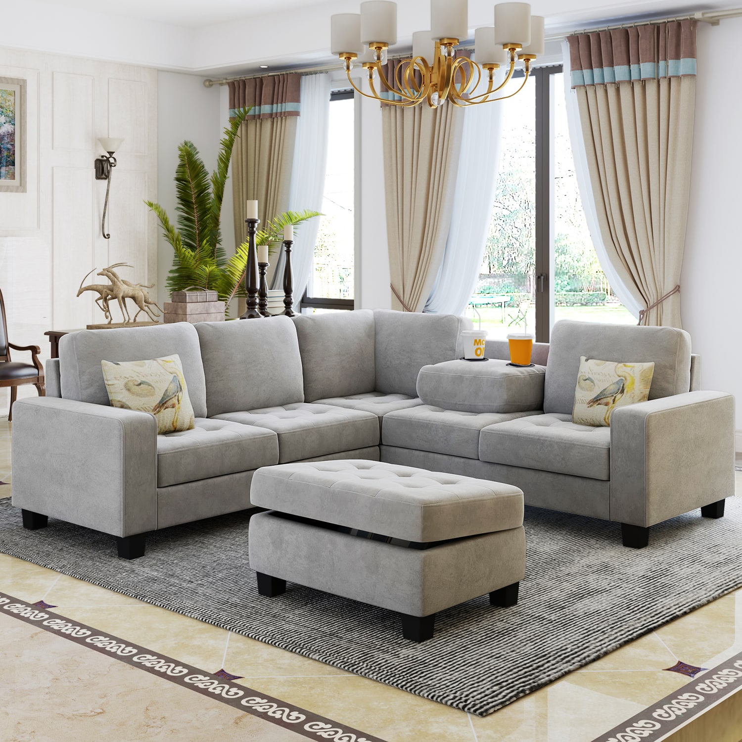 SINOFURN SYA370099GY Sofas-Loveseats - View #9