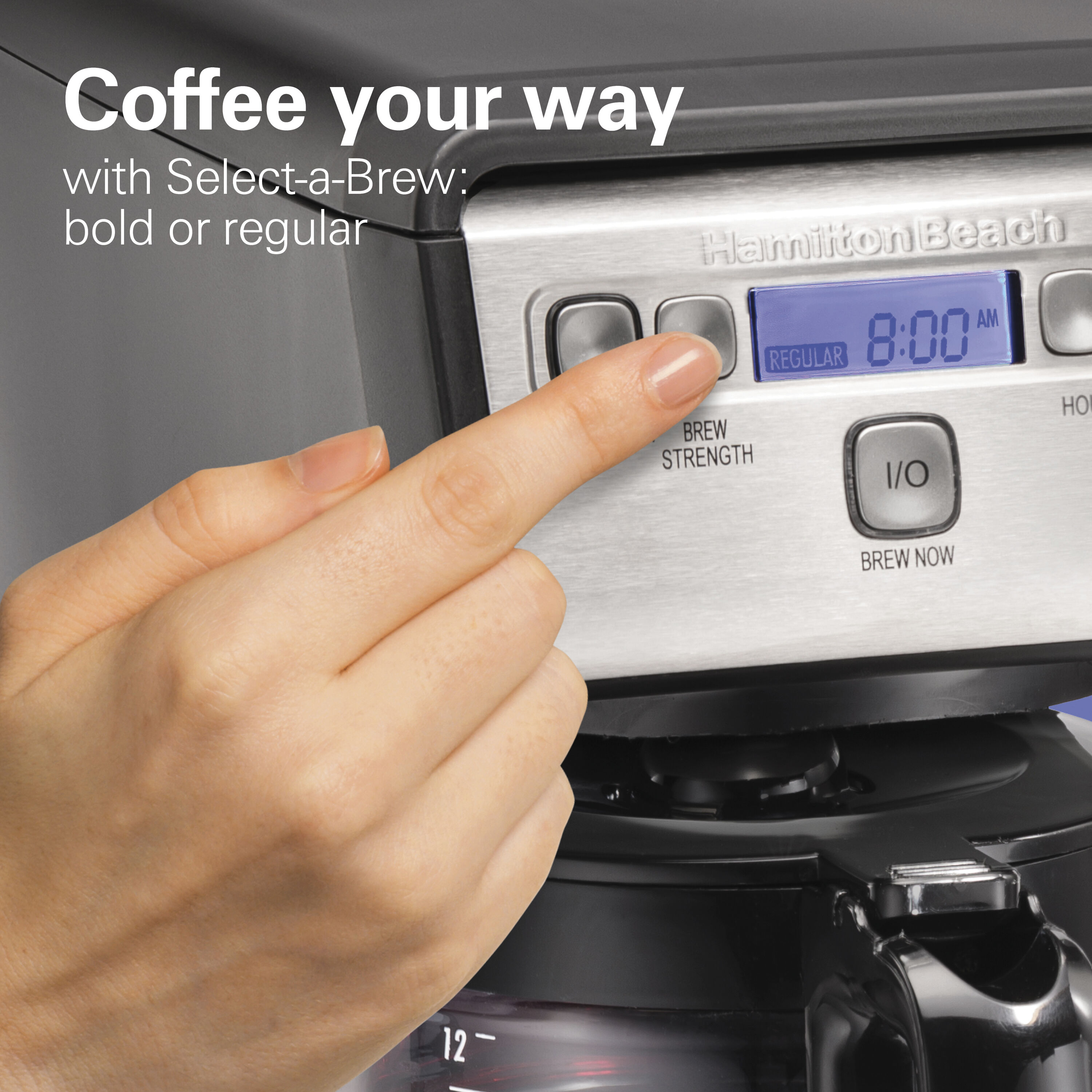 Hamilton Beach 12 Cup Black and Stainless Steel Programmable Coffee Maker