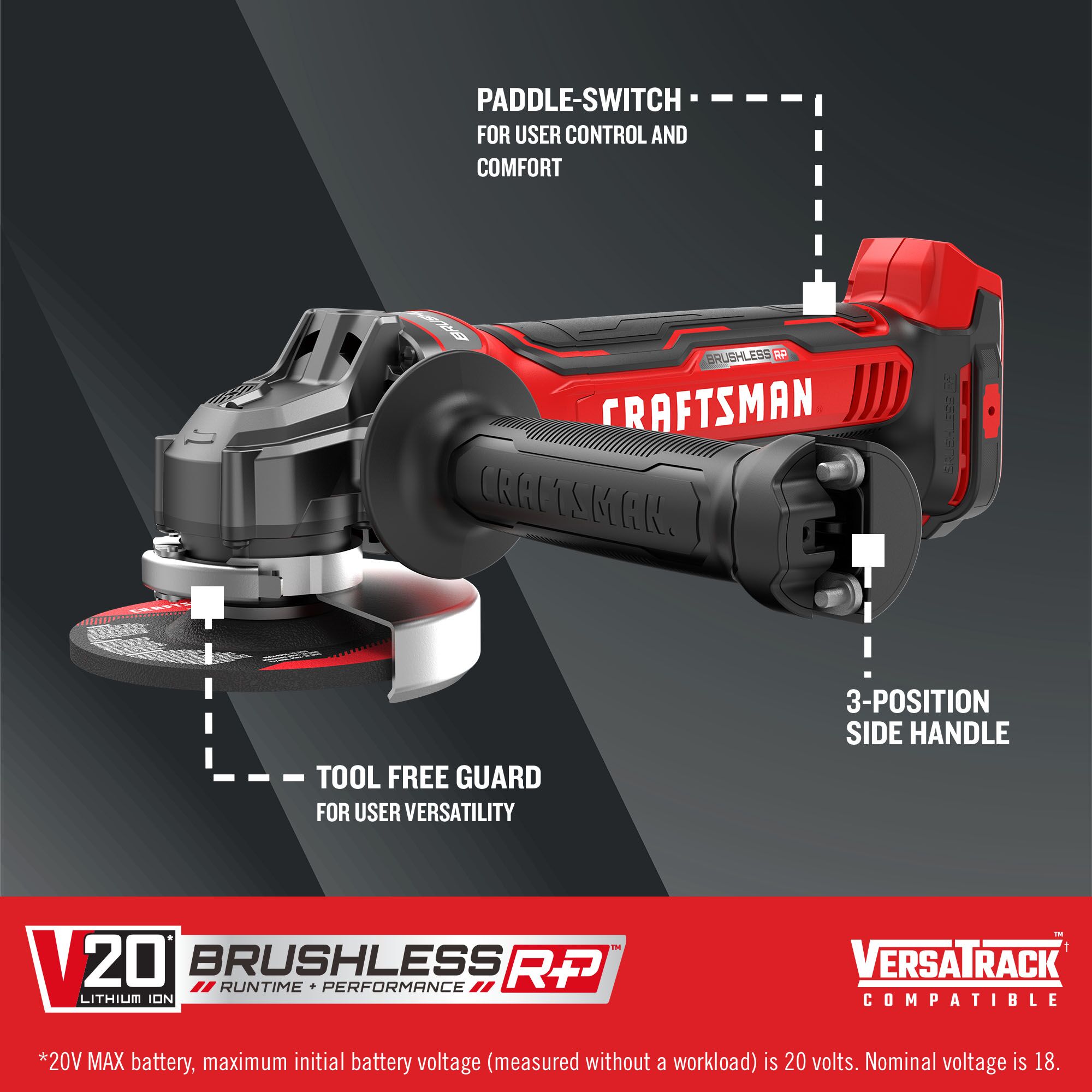 CRAFTSMAN V20 RP 4.5-in 20-volt Max Paddle Switch Brushless