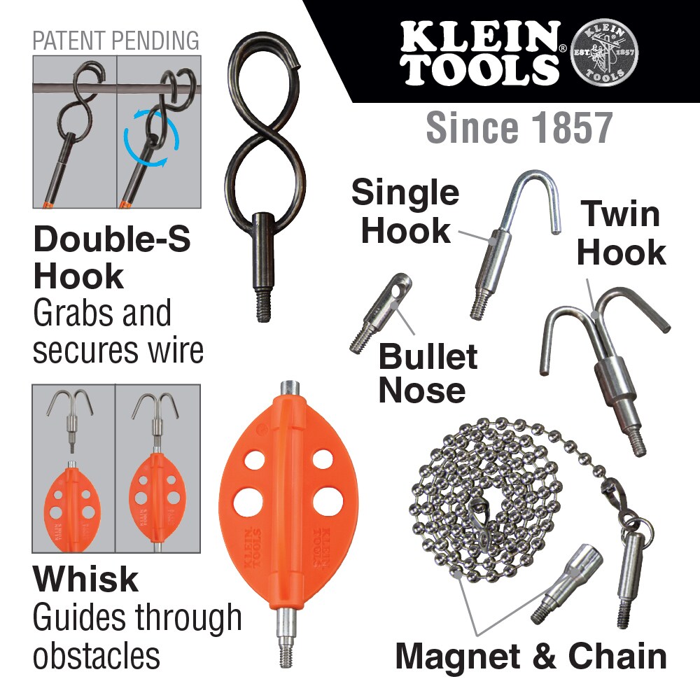 Klein Tools 0.2-ft Steel Fish Poles in the Fish Tape & Poles department at