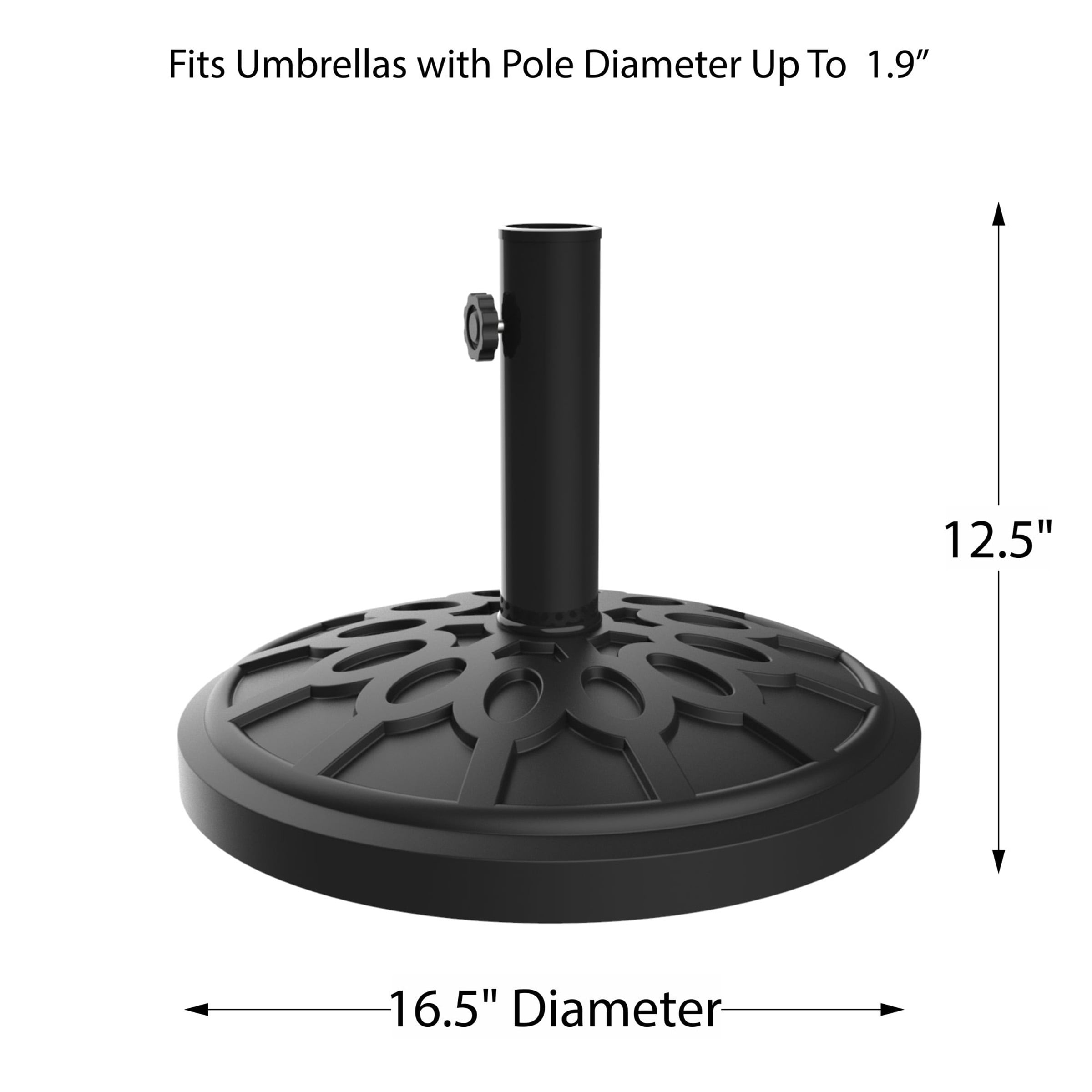 Nature Spring Umbrella Base Black Patio Umbrella Base 212944JMG at ...