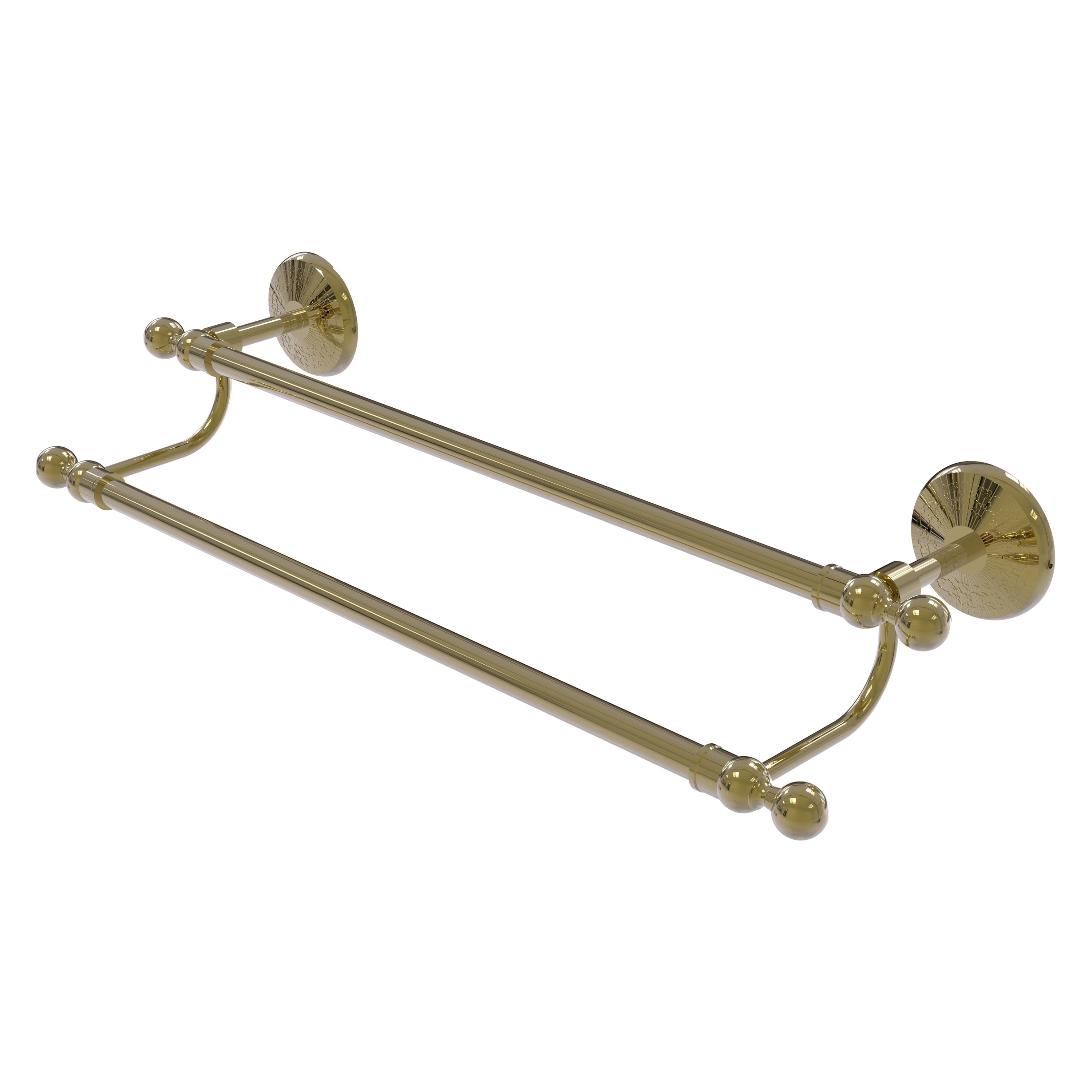 Allied Brass Monte Carlo 30-in double Unlacquered Brass Wall Mount Double  Towel Bar in the Towel Bars department at