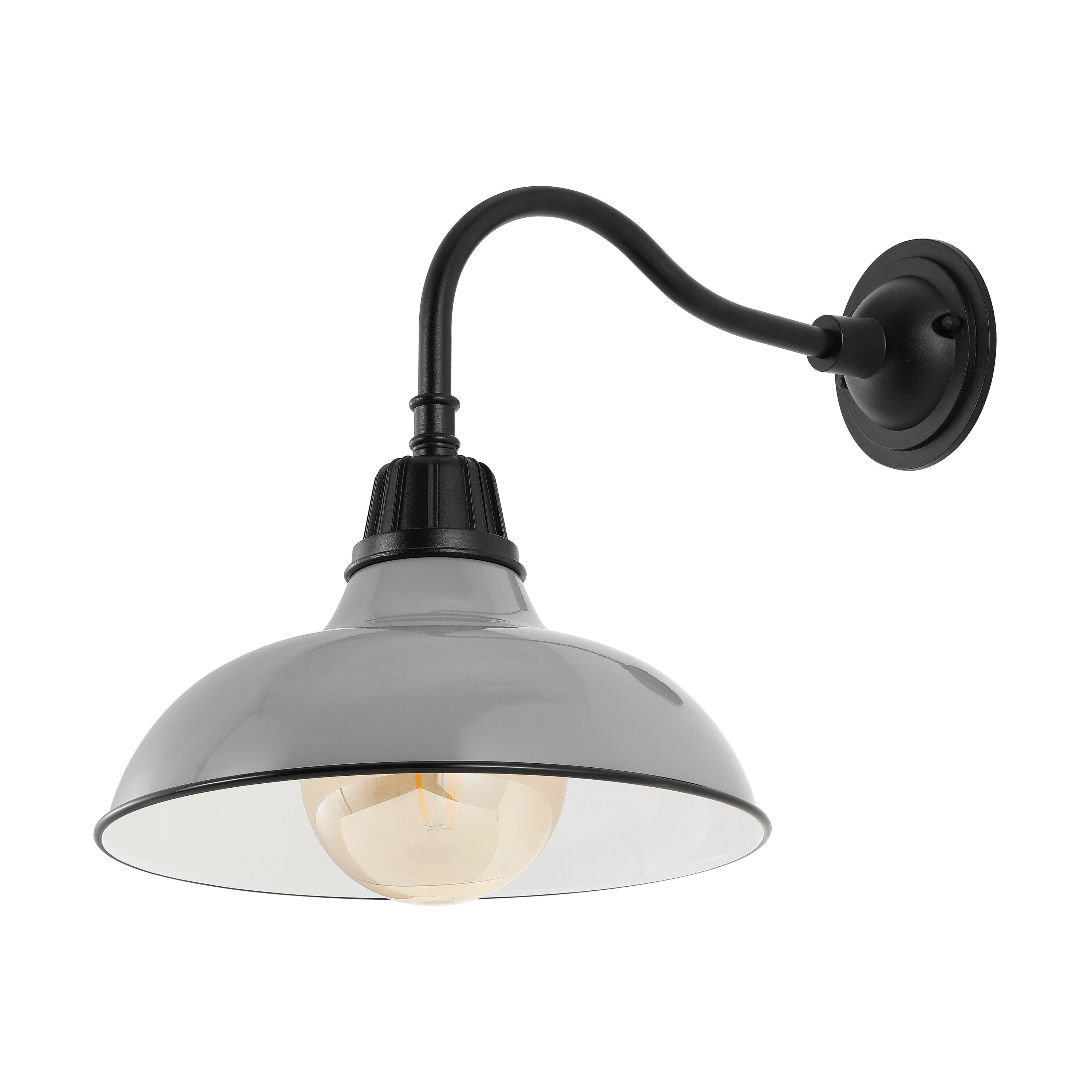 Aurora 16.5" Industrial-Traditional Black Iron LED Wall Sconce
