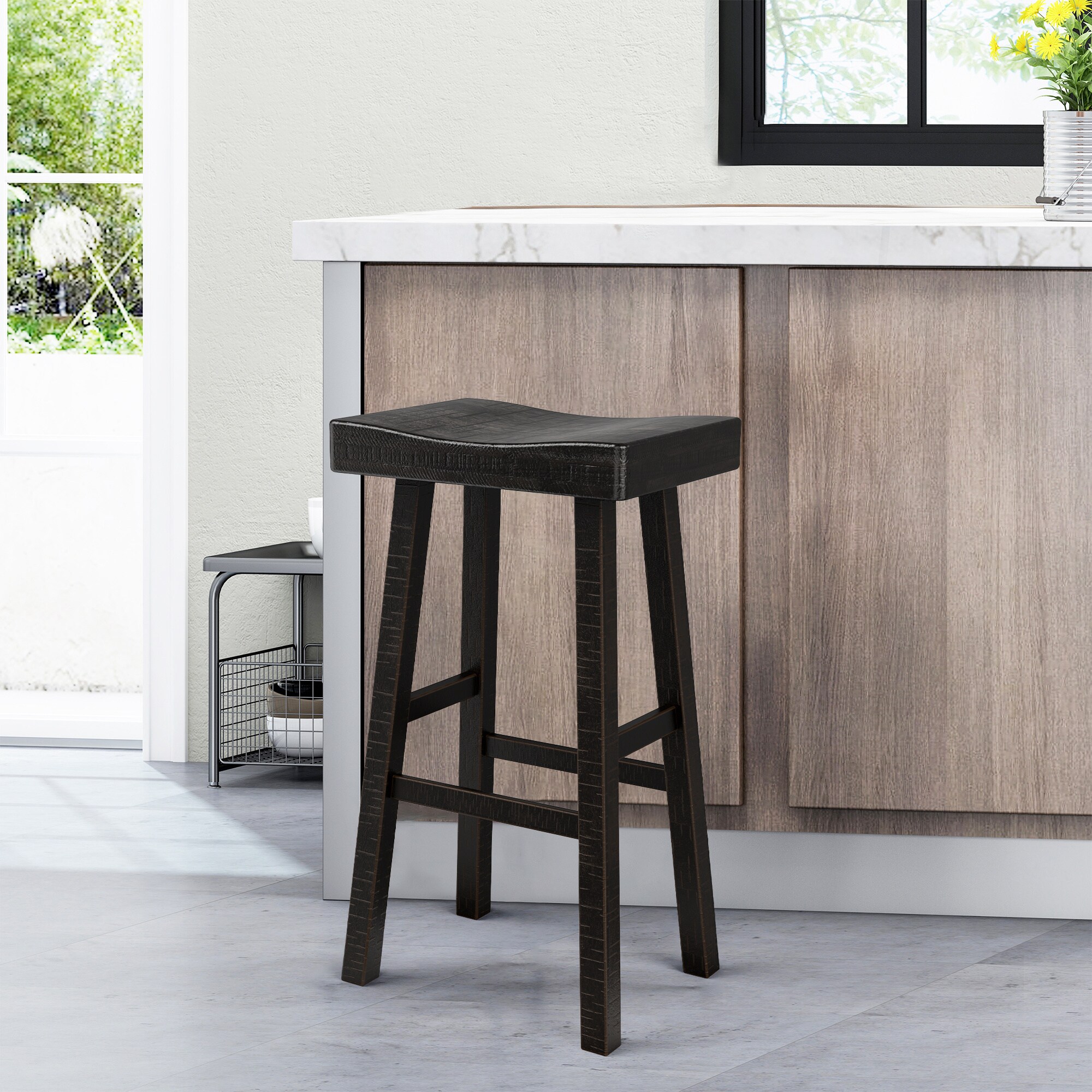 Matrix Decor MDFM-BR3001BK-29-2PK stools - View #2