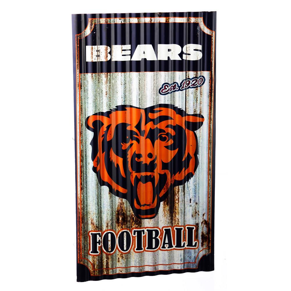 Chicago Bears Frameless 21.75-in H x 11.88-in W Sports Metal Sign