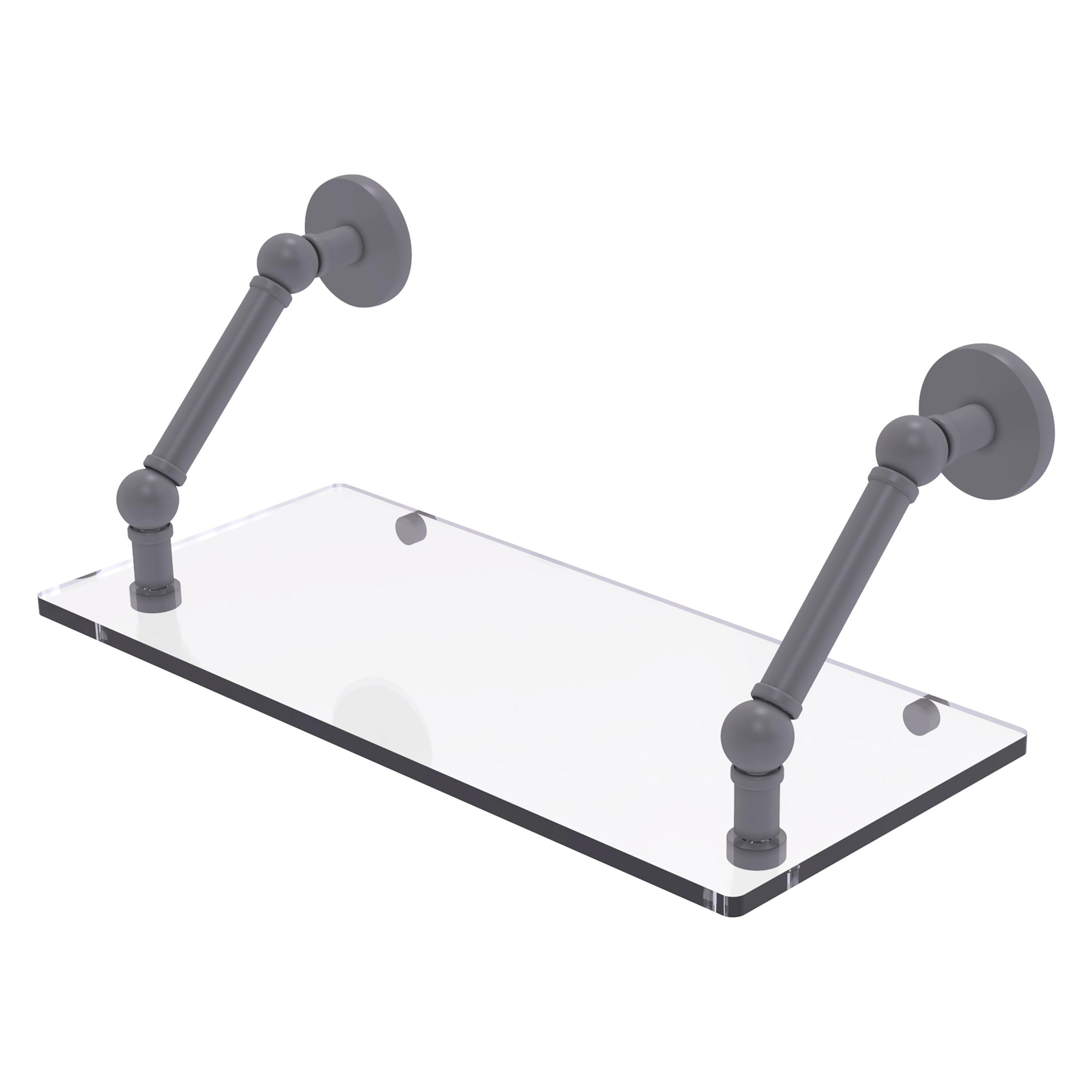 Allied Brass P1000-1-18-GYM Prestige Skyline Matte Gray Wall mount Bathroom Shelf ( 18-in x 8-in x 8-in )