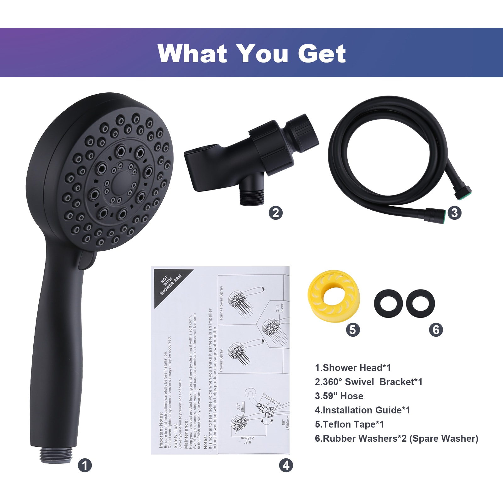 WOWOW H5010B-LW Fixed-Showerhead - View #9
