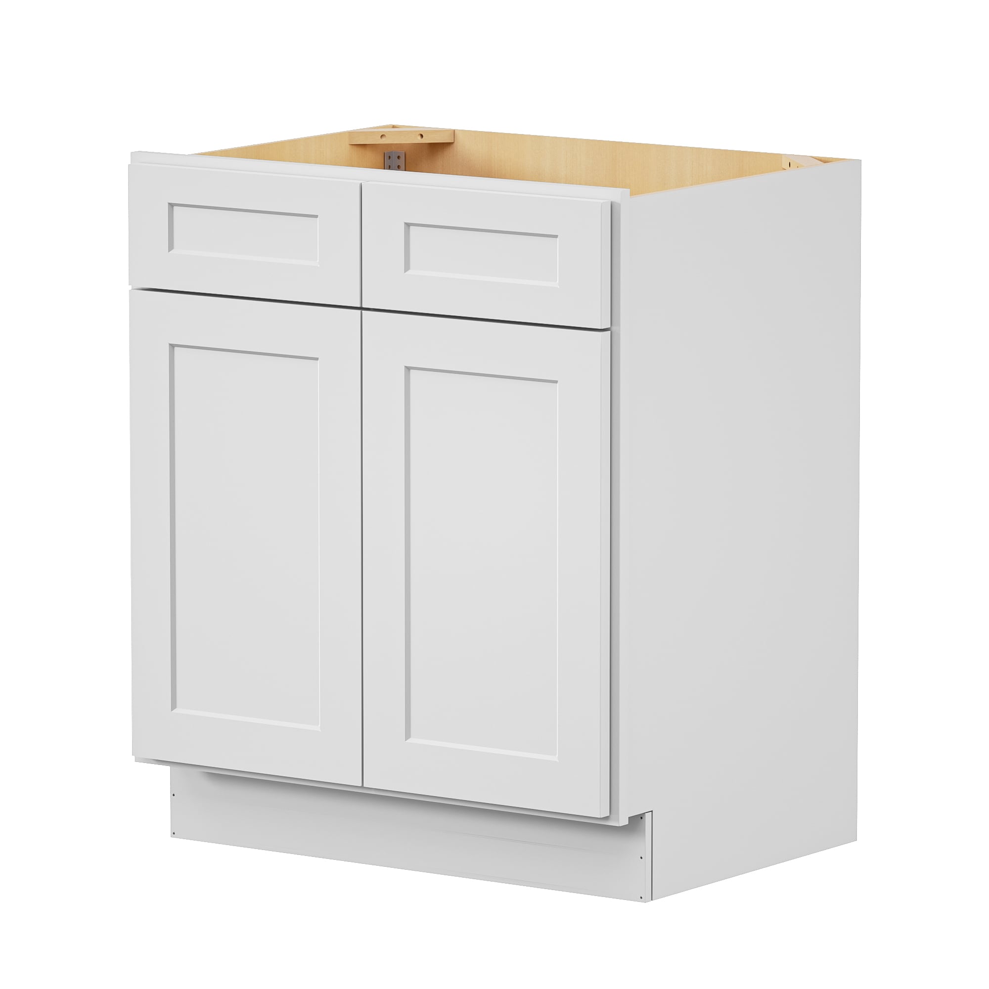 LOVMOR SF-Y-VS-CG-15 30 in. W x 21 in. D x 34.5 in. H Bathroom Vanity Base Cabinet without Top in Shaker Dove
