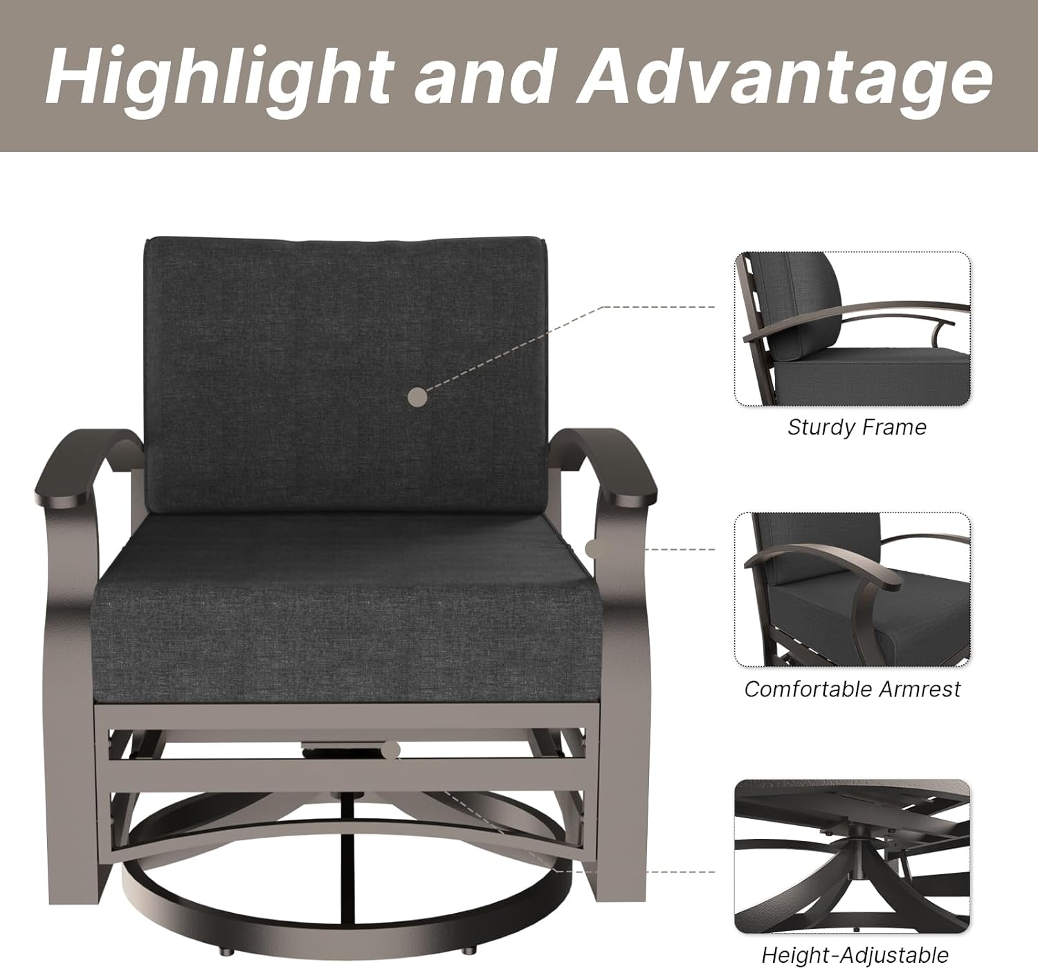 ALAULM LS-SRJD-BLACK Patio-Conversation-Sets - View #4