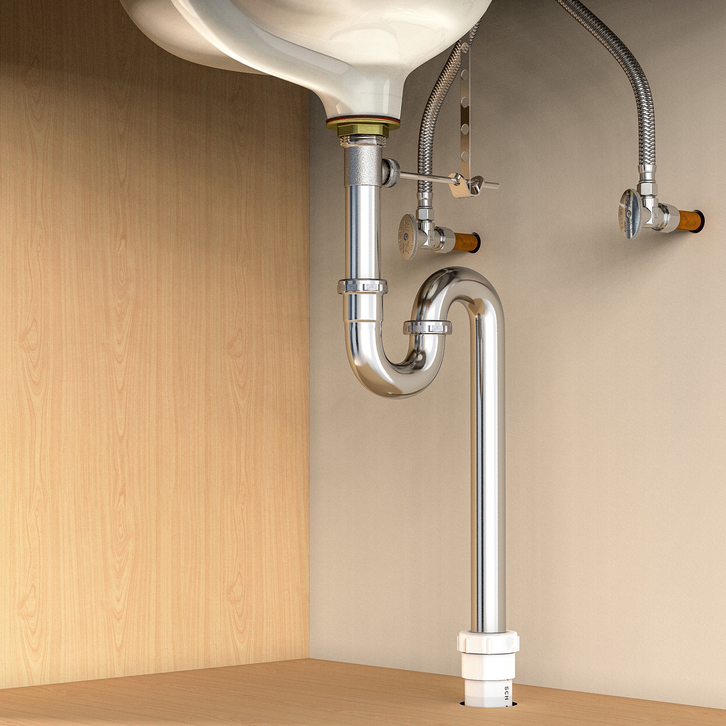 Trap Under Sink Plumbing at