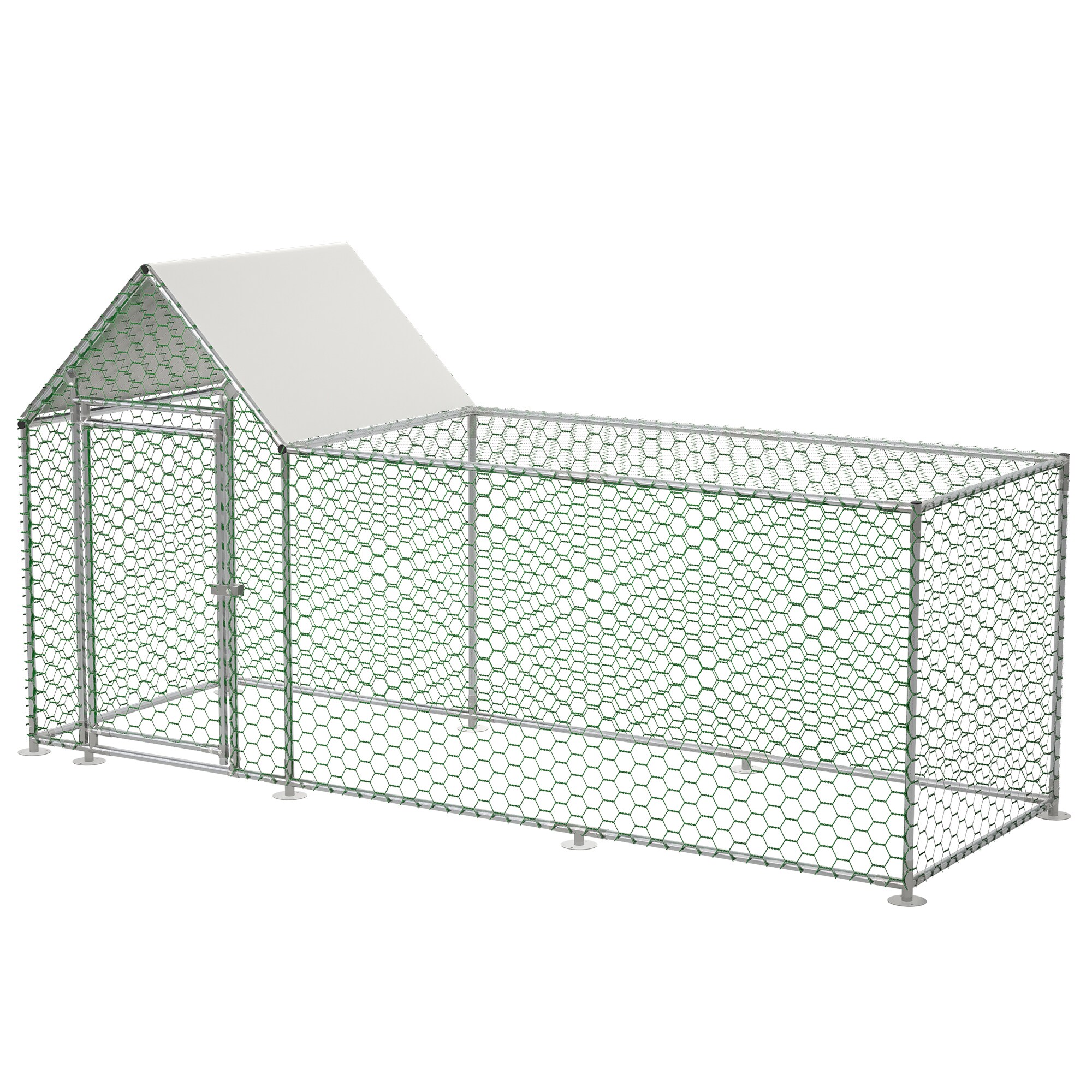 Gaierptone CRXFF7YW7TI Silver Metal Chicken coop