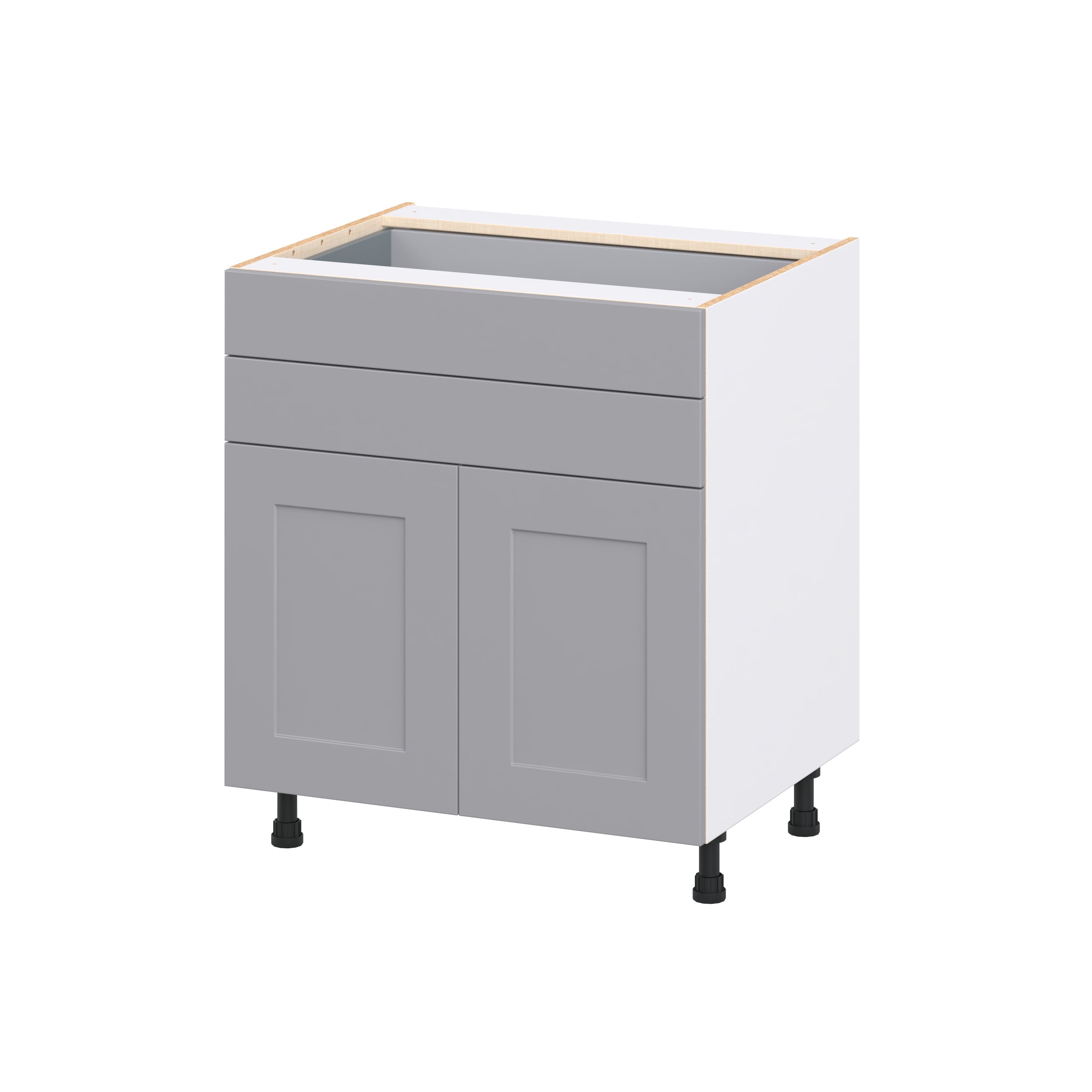 Hugo&Borg DSB30B-BM Beaumont 30-in W x 34.5-in H x 24.5-in D Slate Gray 2 -Drawers Base Fully assembled Cabinet Flat Panel Shaker