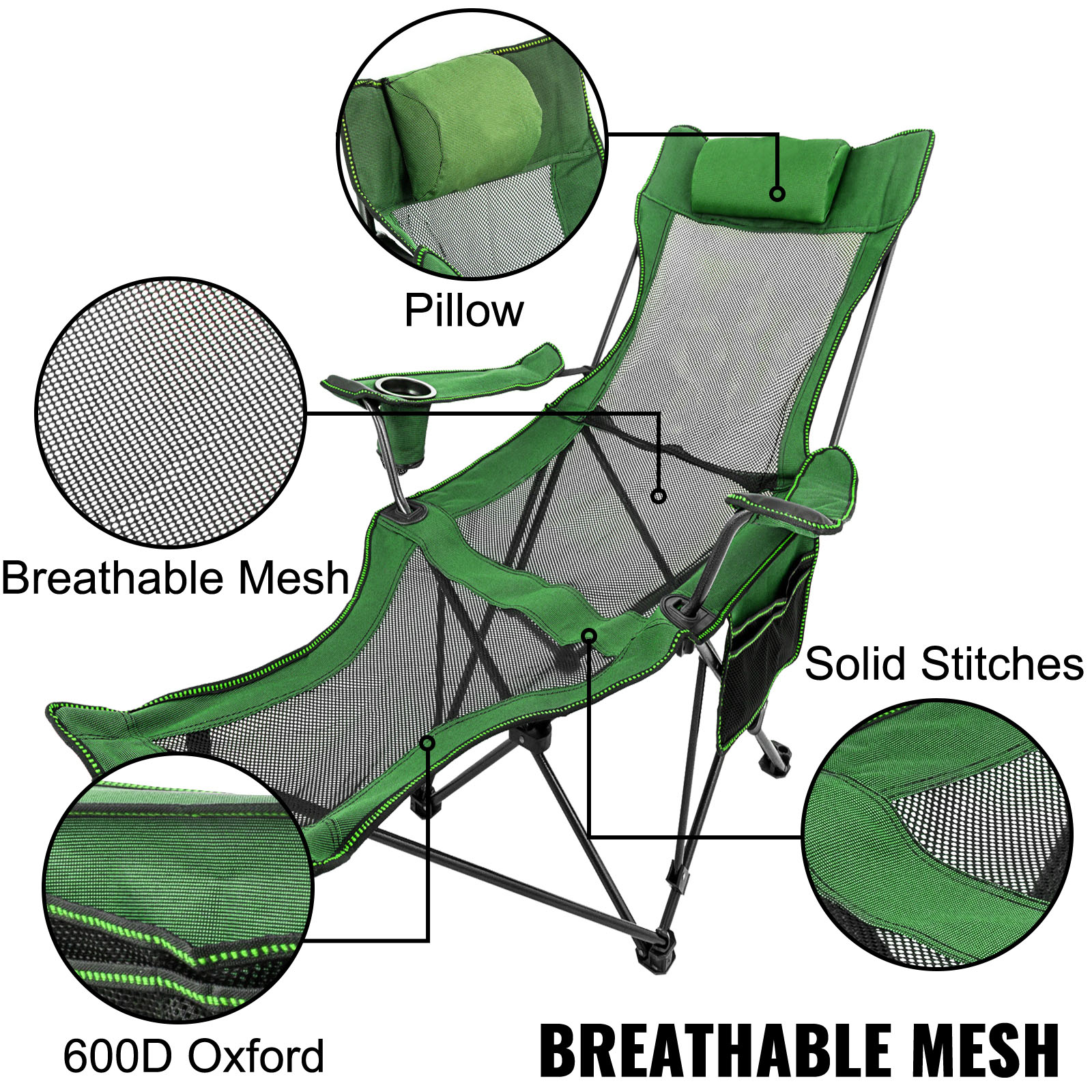 VEVOR XXTYZDGREEN000001V0 Beach-Camping-Chairs - View #3