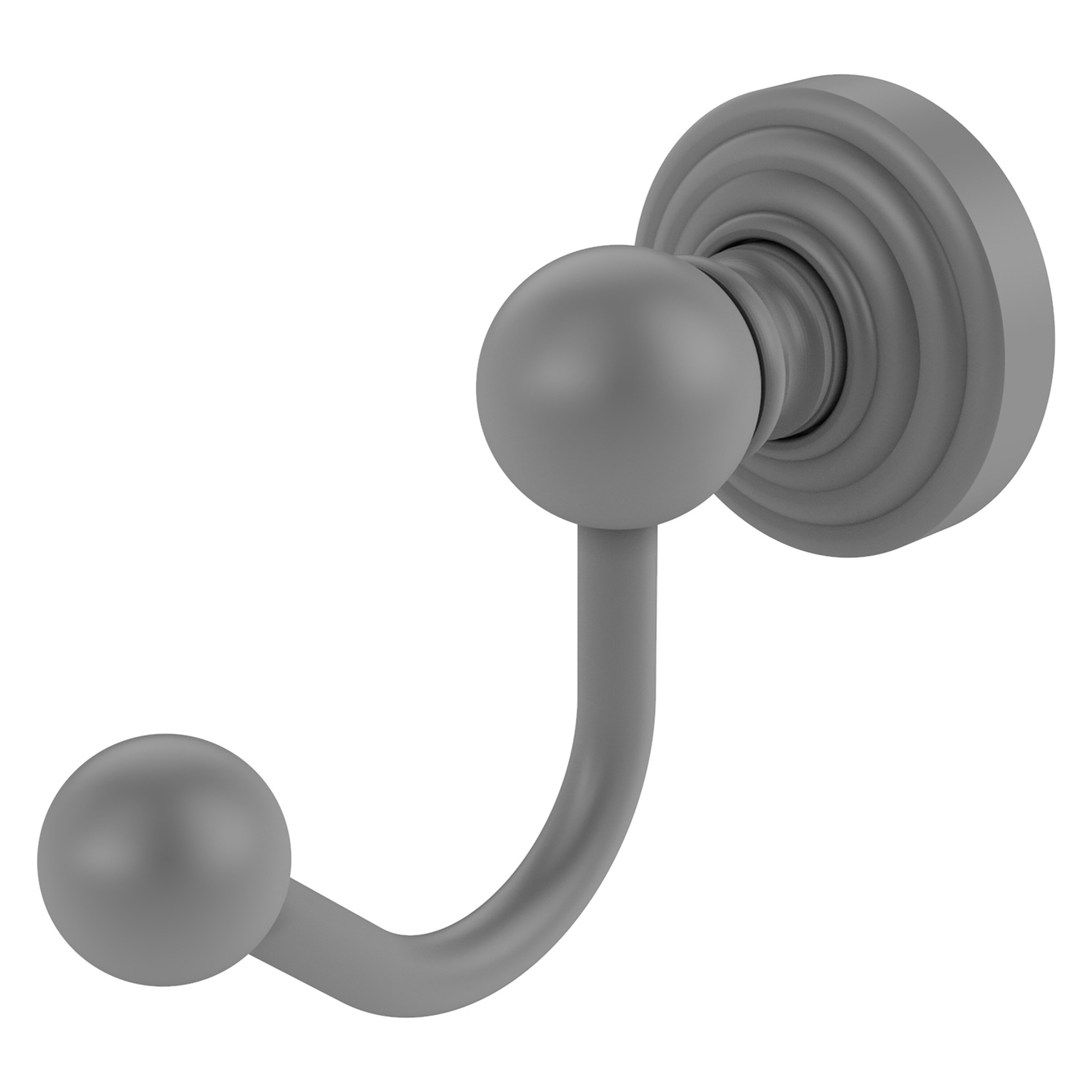Allied Brass WP-20-GYM Waverly Place Matte Gray Single -Hook Wall mount Towel Hook