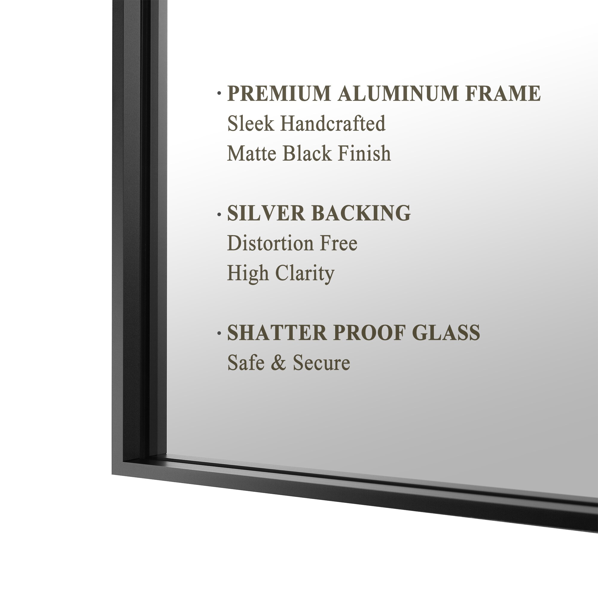 GETLEDEL MR-2537BK Framed-Bath-Mirrors - View #6