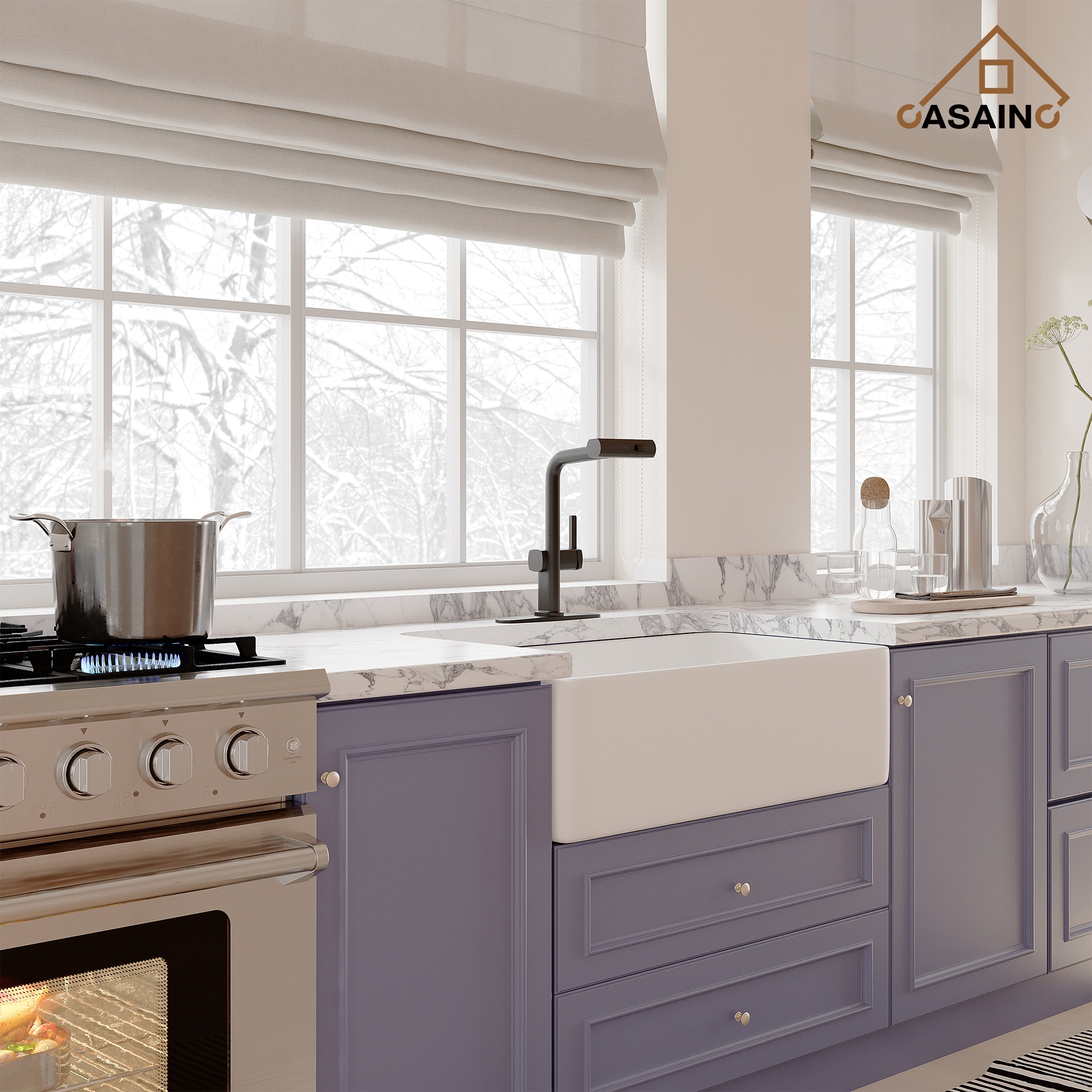CASAINC CA-D0667-MB Kitchen-Faucets - View #2