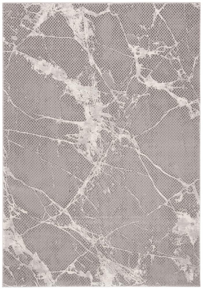 Safavieh LUR187G-9 Lurex Appo 9 x 12 (ft) Loomed Synthetic Gray/Ivory Rectangular Indoor Abstract Industrial Area rug