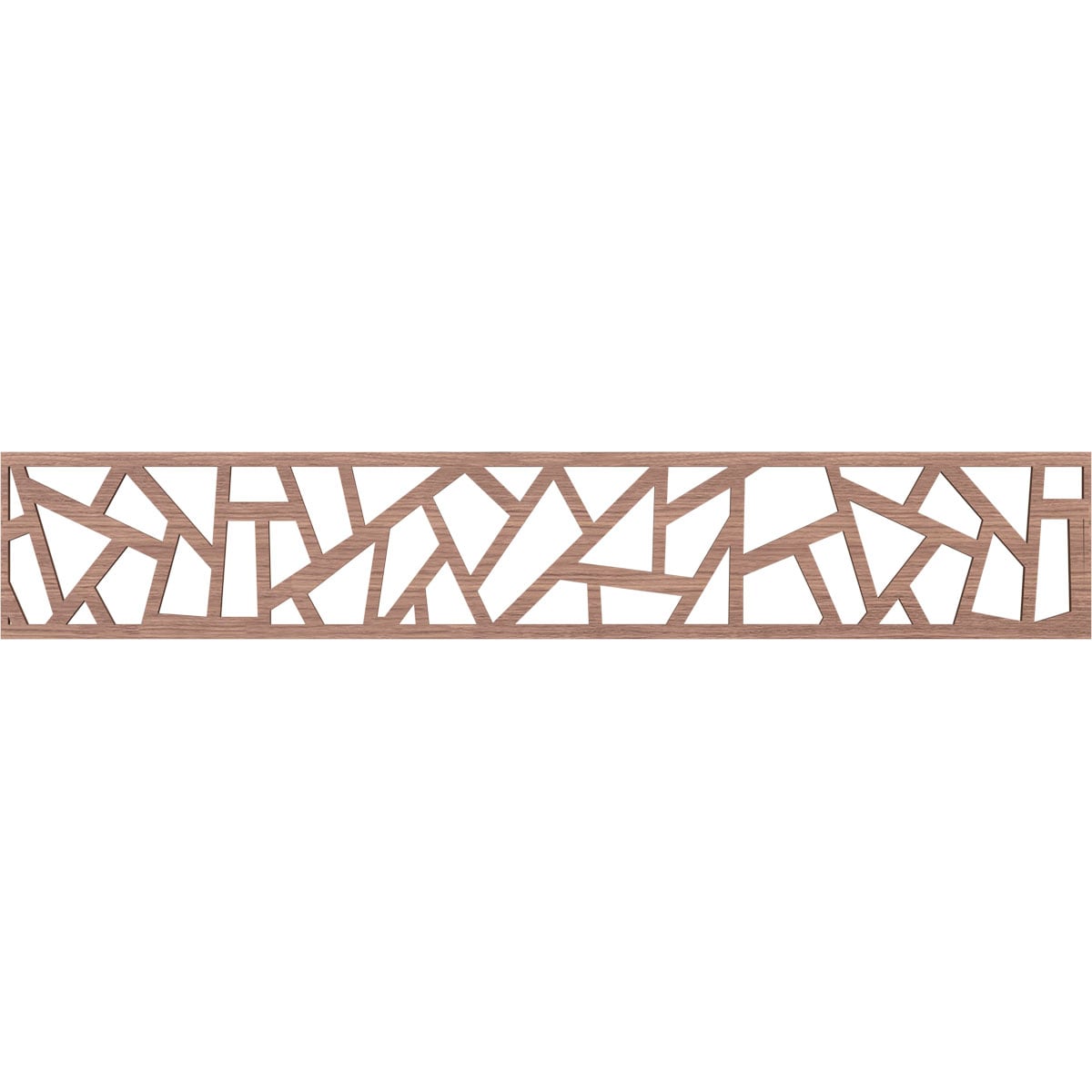 Ekena Millwork MLDA08X46HSBWA Harrisburg Fretwork Flat Trim 8-in x 3.89-ft Walnut Brown Unfinished 2157478 Pierced Wall Panel Moulding