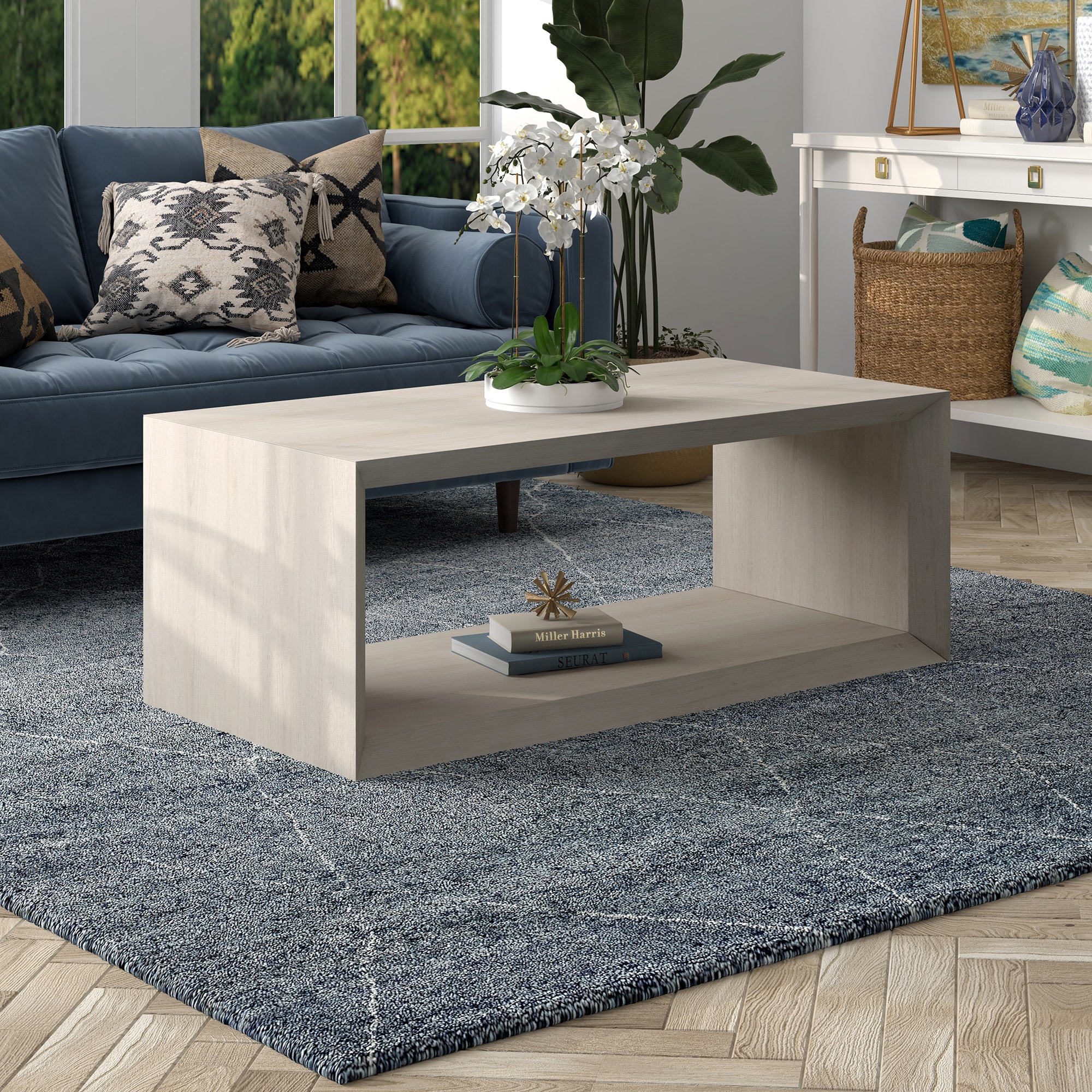 Hailey Home CT1948 Osmond Alder White MDF Modern Coffee Table