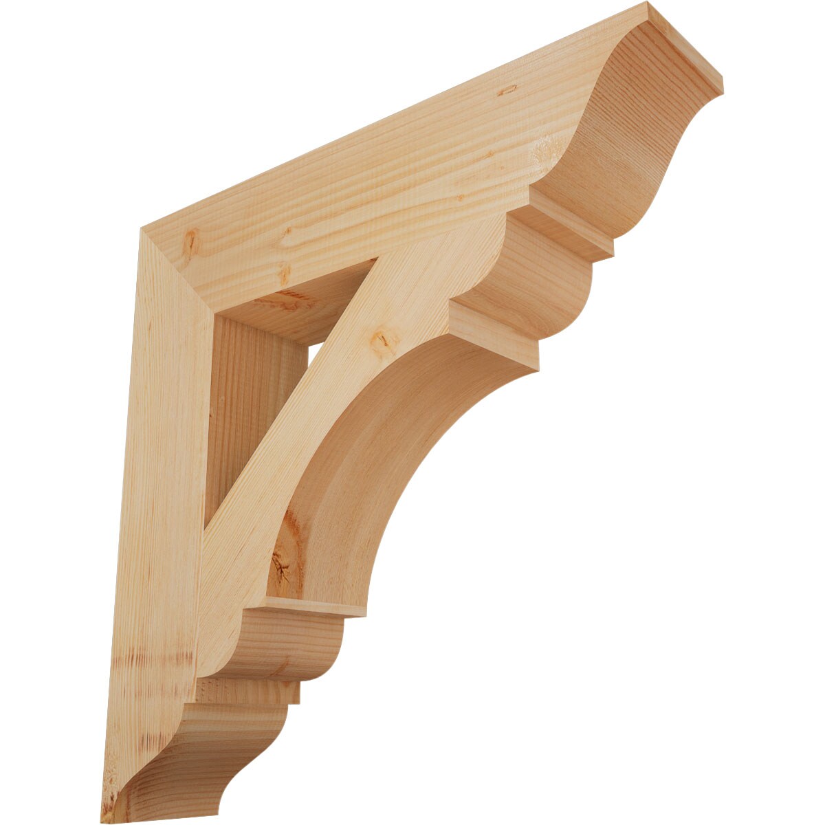 Ekena Millwork BKT06X28X28OLY01SDF Olympic traditional smooth 5-1/2-in x 28-in x 28-in Douglas fir Brown Wood Standard bracket