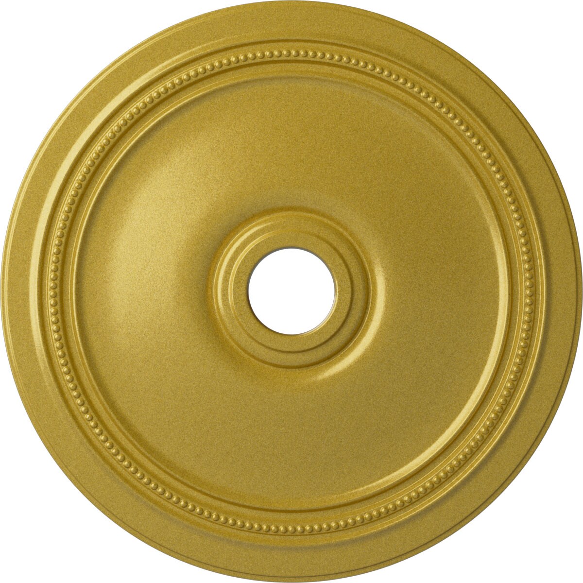 Ekena Millwork CM24DIRGS Diane 24-in W x 24-in L Painted Rich Gold Polyurethane Whole Ceiling Medallion