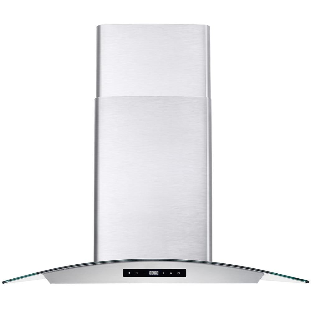 Cosmo 668ICS Series 30 380 Cubic Feet Per Minute Ducted Island Range Hood  with Baffle Filter and Light Included