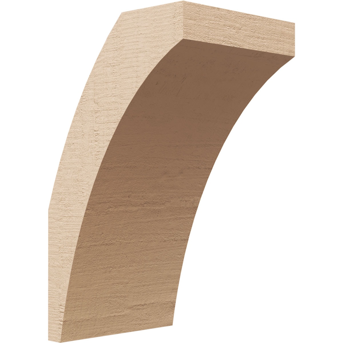Ekena Millwork BRCUR05X06X10THRRCPR 5-in x 10-in x 6-in Primed Urethane Thorton Woodgrain TimberThane Knee Brace