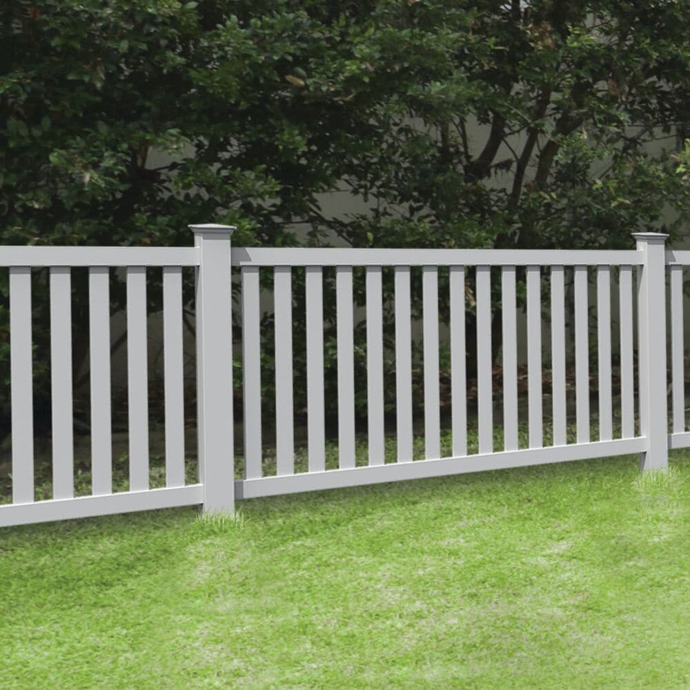 White Vinyl Flat Fence Post Cap for 5-inch Post
