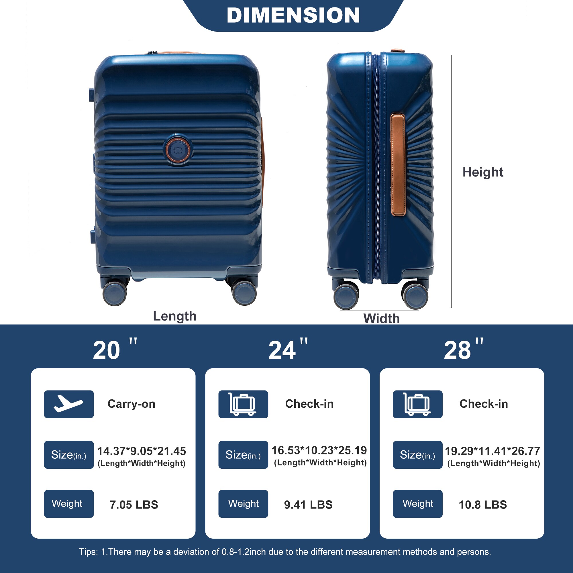 SINOFURN SYD9400006BL Luggage-And-Luggage-Sets - View #2