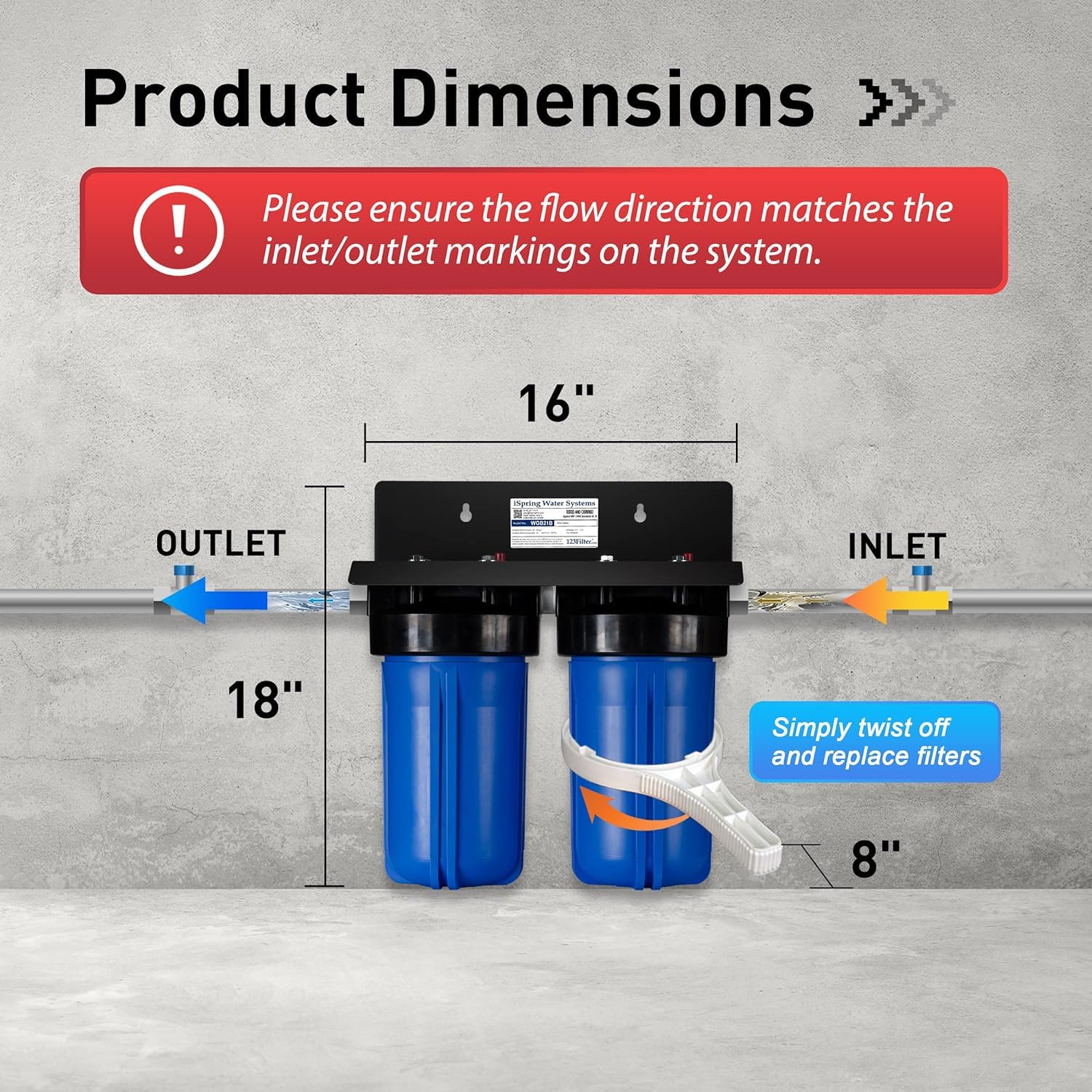 iSpring WGB21B+AH12MN16X2 Whole-House-Filtration-Systems - View #5