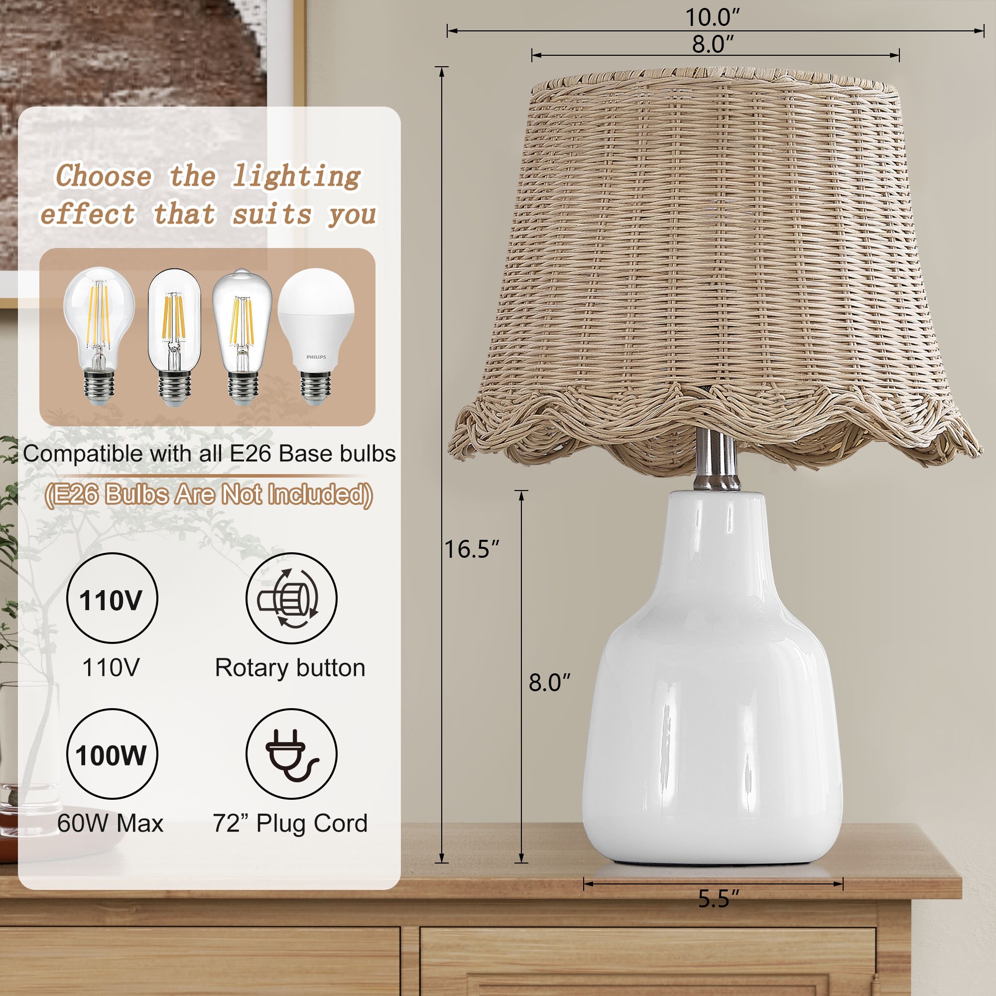 Maxax T267-WH Table-Lamps - View #6