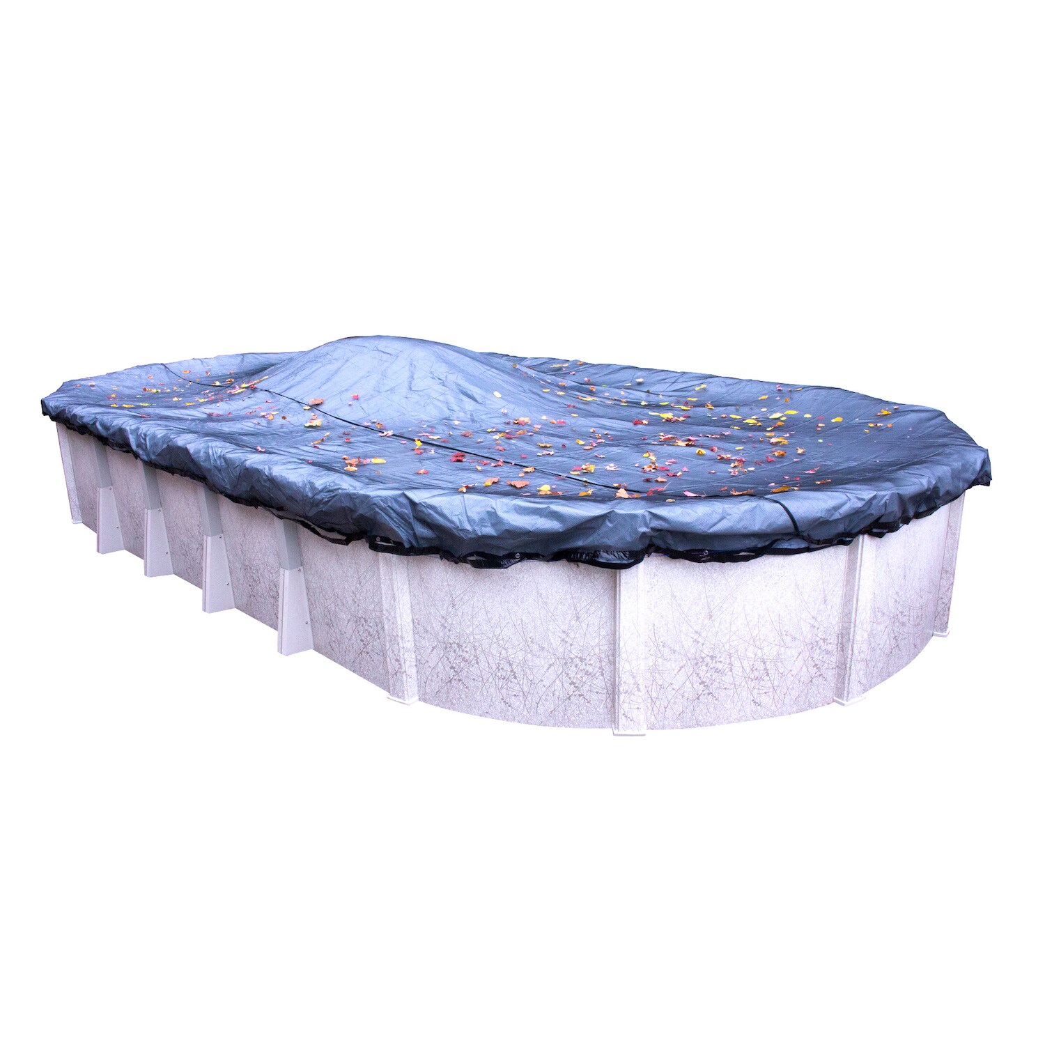 Pool Mate 441224-PM 24-ft x 12-ft Standard Polyethylene Leaf Oval Pool Cover