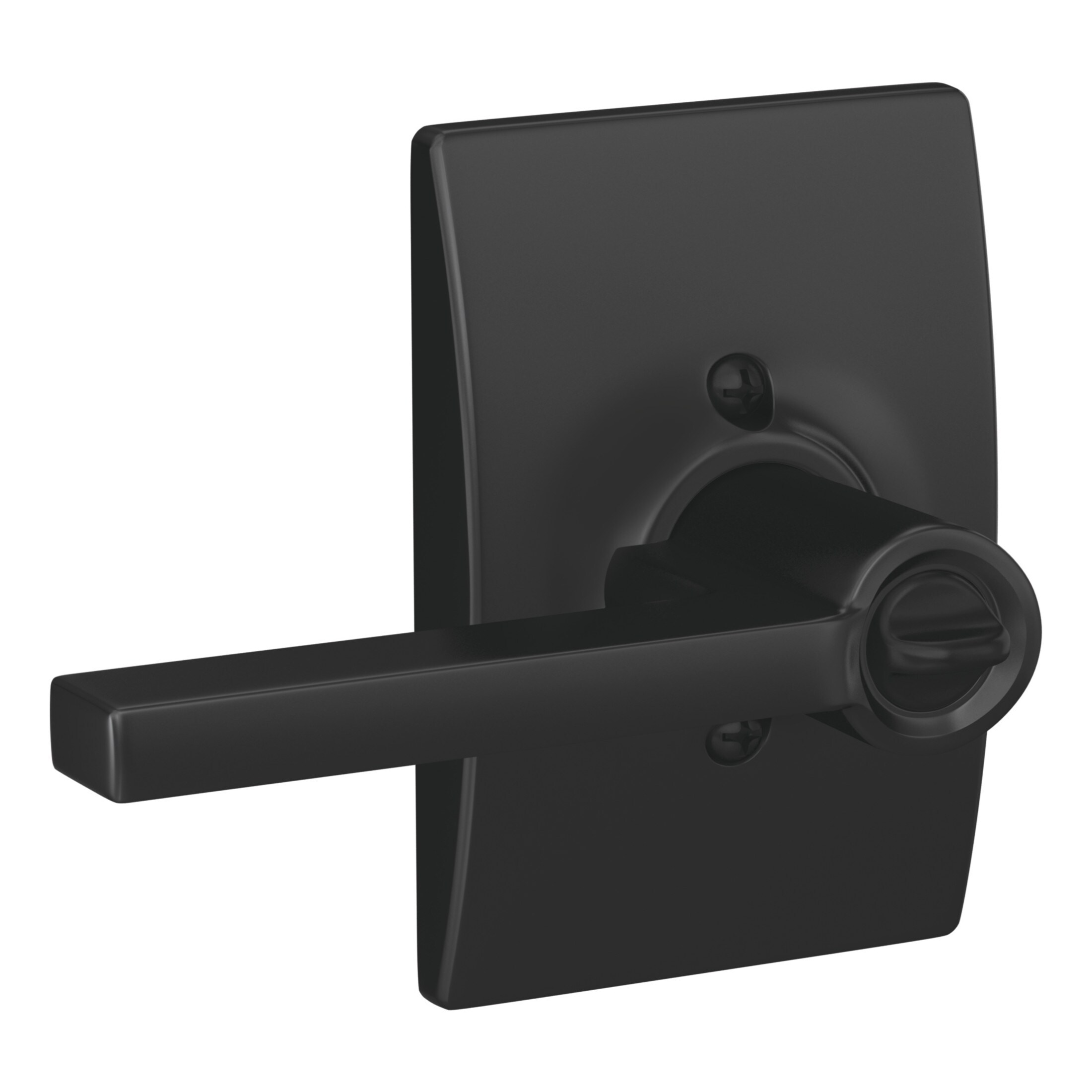 Schlage Customizable Keying Latitude-Century Matte Black Universal Exterior  Keyed Entry Door Handle in the Door Handles department at