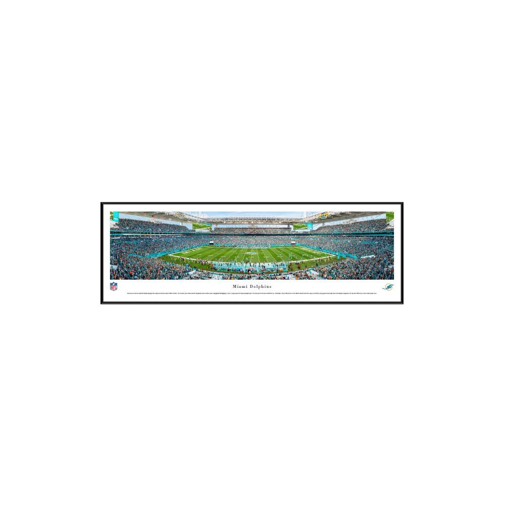 : Miami Dolphin at Hard Rock Stadium - 44x18-inch Double Mat,  Deluxe Framed Picture by Blakeway Panoramas : Sports & Outdoors